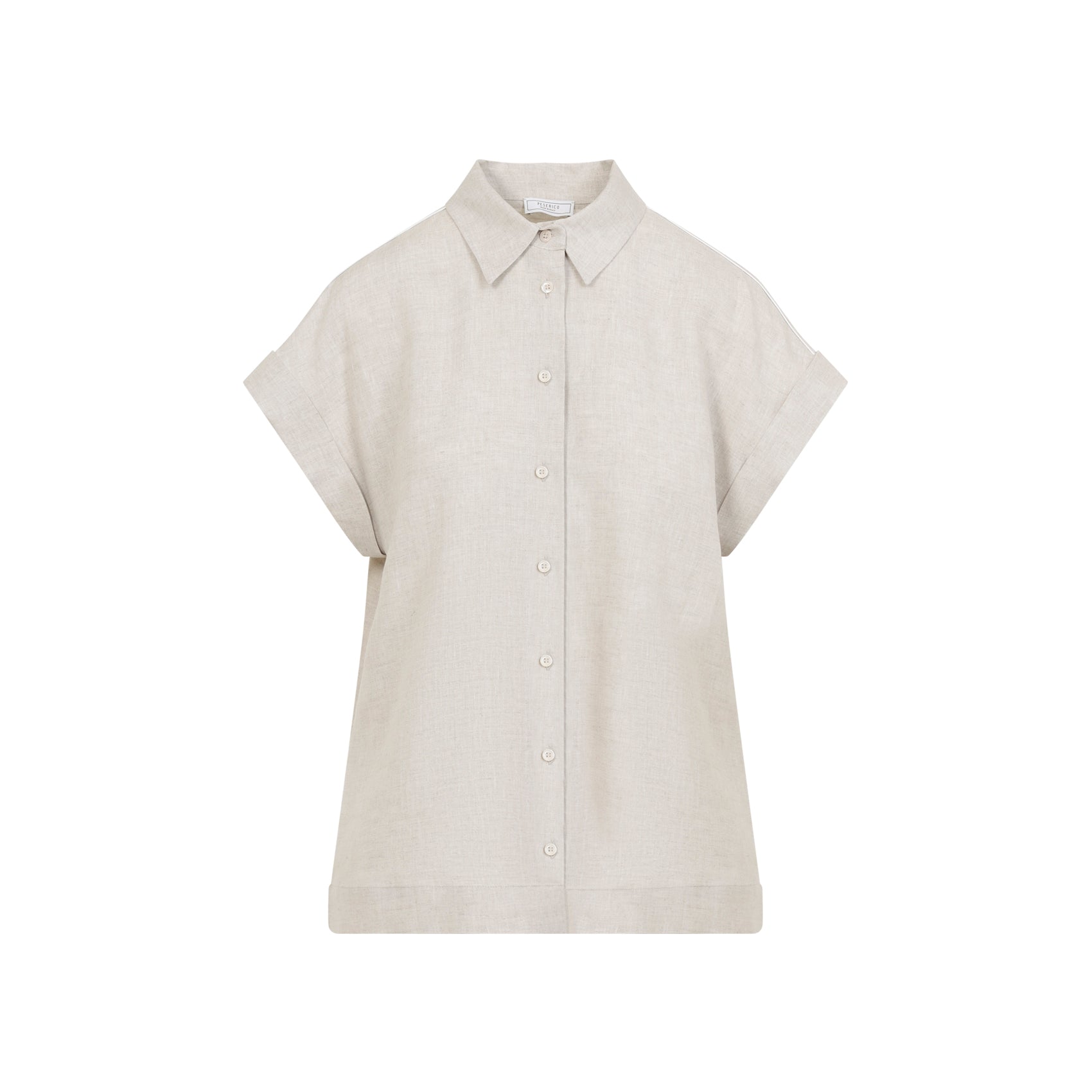Linen Short Sleeves Shirt Nude & Neutrals