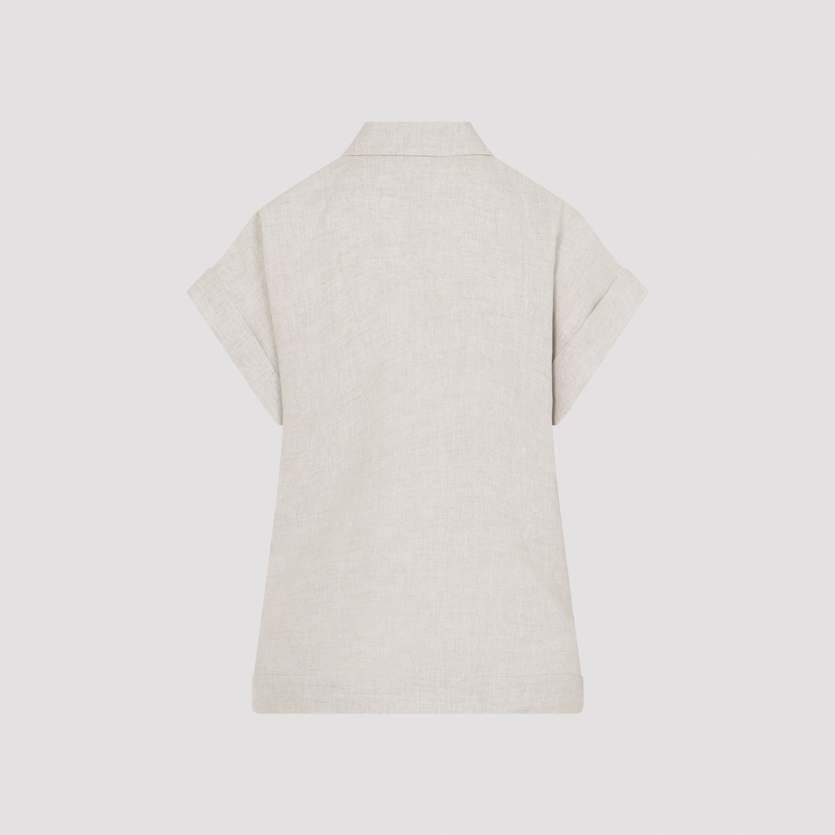 Linen Short Sleeves Shirt Nude & Neutrals