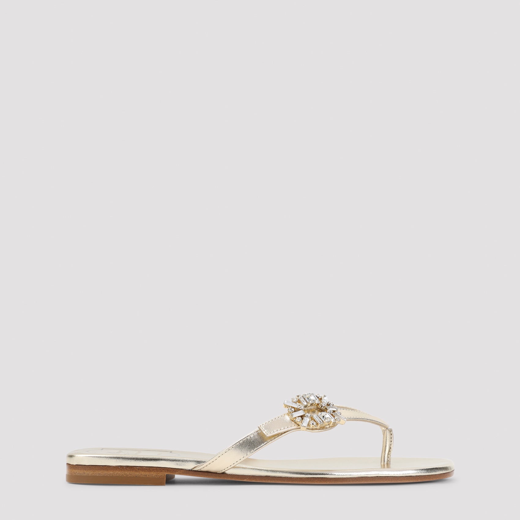 Strass B Flip Flops Nude & Neutrals Leather Shoe