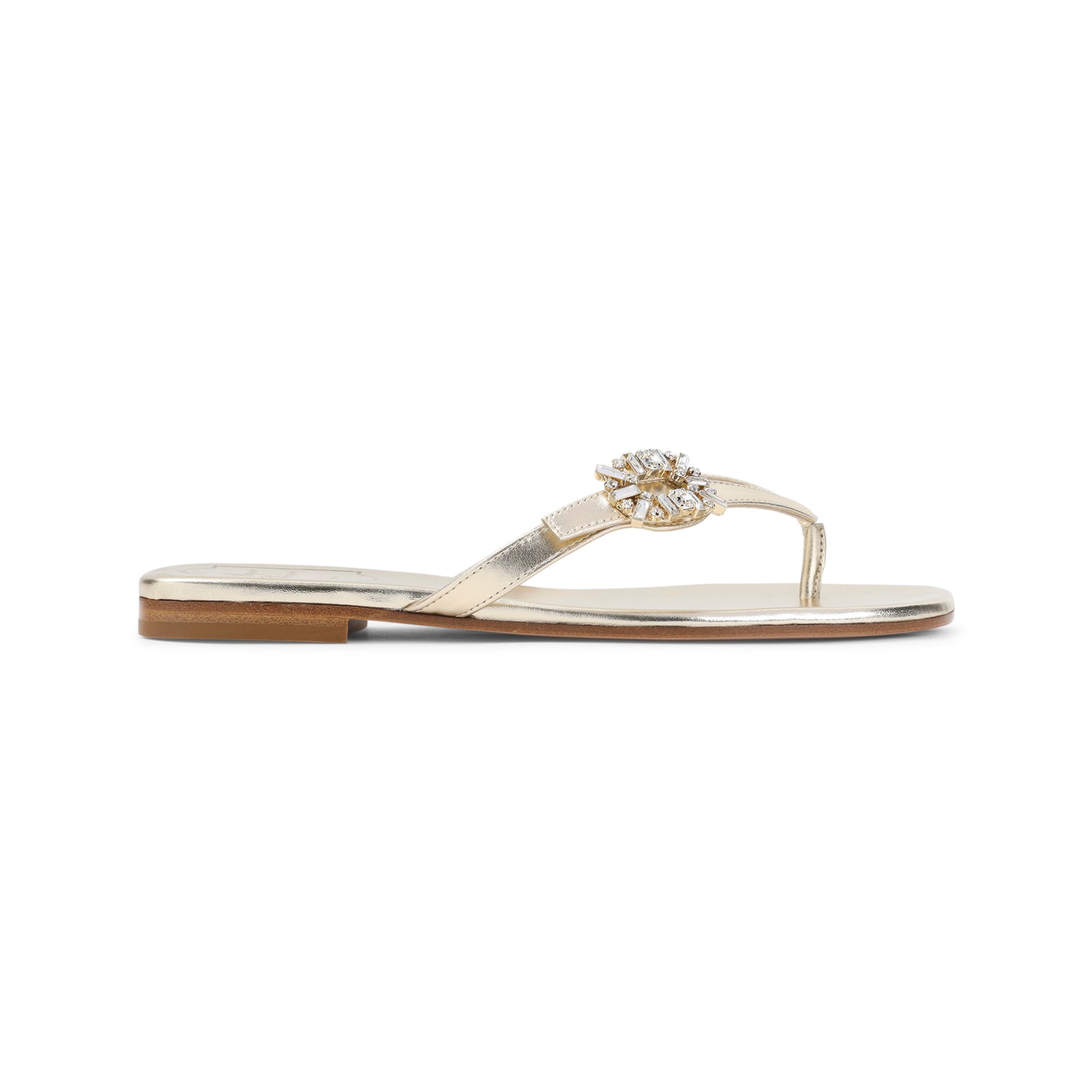 Strass B Flip Flops Nude & Neutrals Leather Shoe