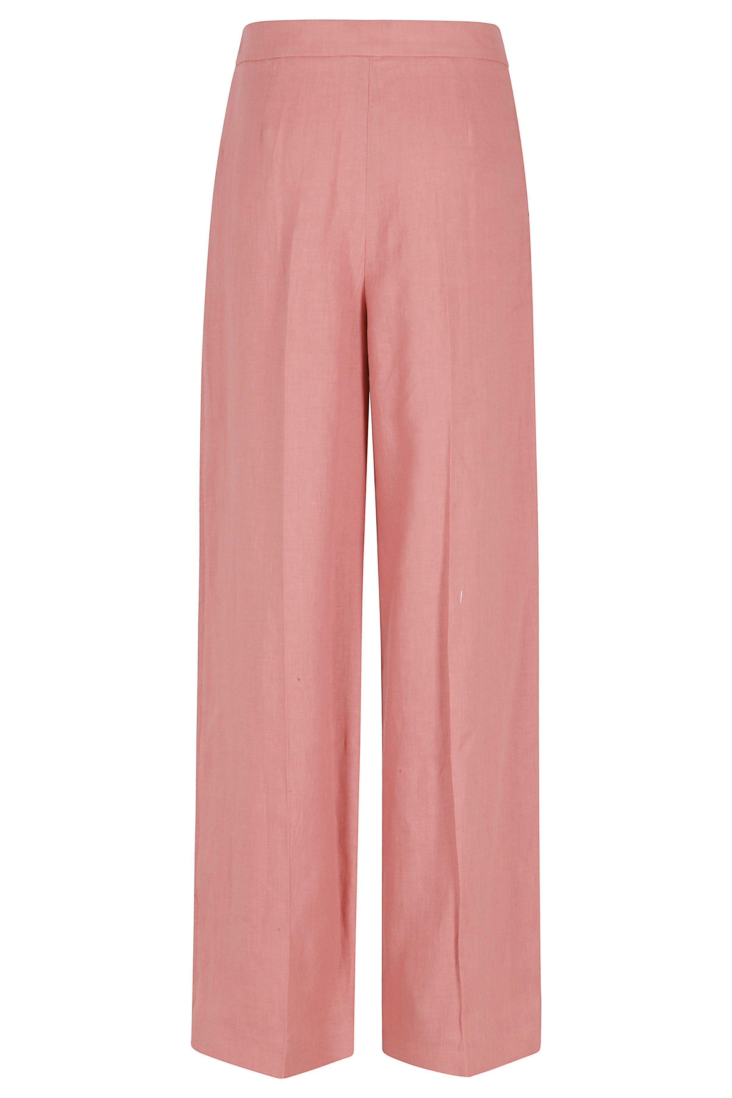 Pantalone A Vita Alta Red Lino Pantaloni