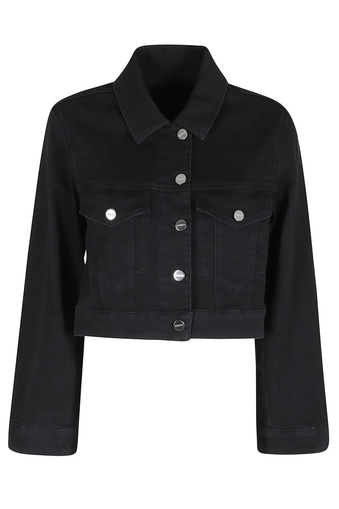 Giubbino Regular In Denim Black Cotone Elastomultiestere Giubbotto