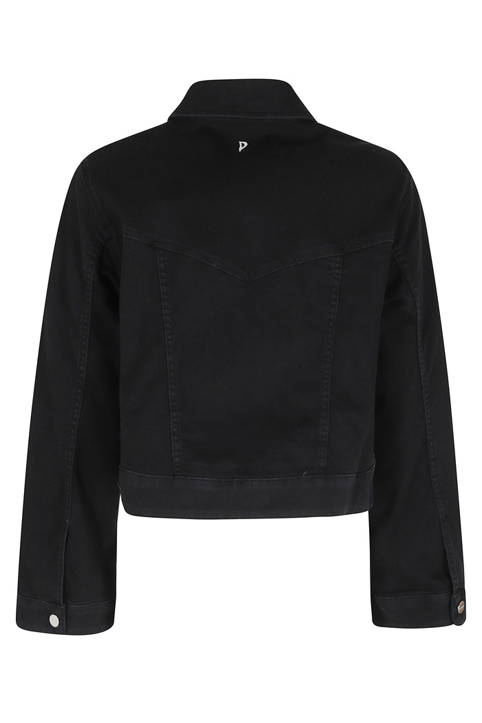 Giubbino Regular In Denim Black Cotone Elastomultiestere Giubbotto