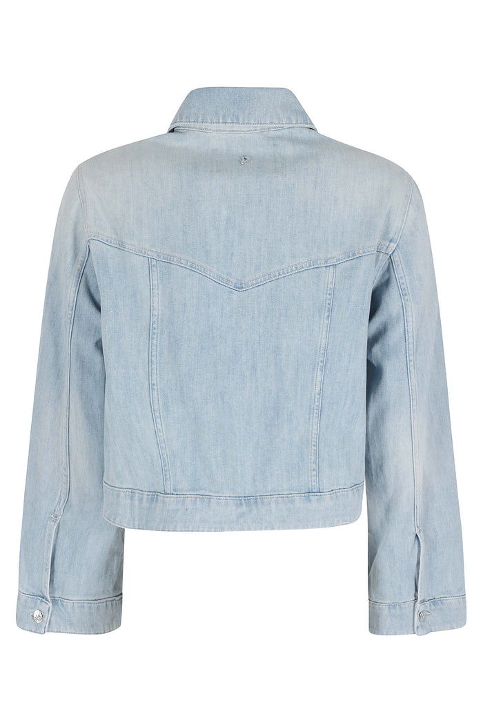 Giubbino Regular In Denim Blue Cotone Elastomultiestere Giubbotto