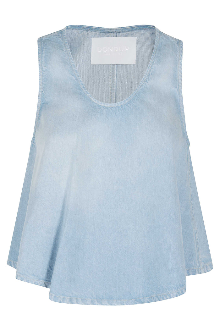 Top In Denim Blue Lyocell