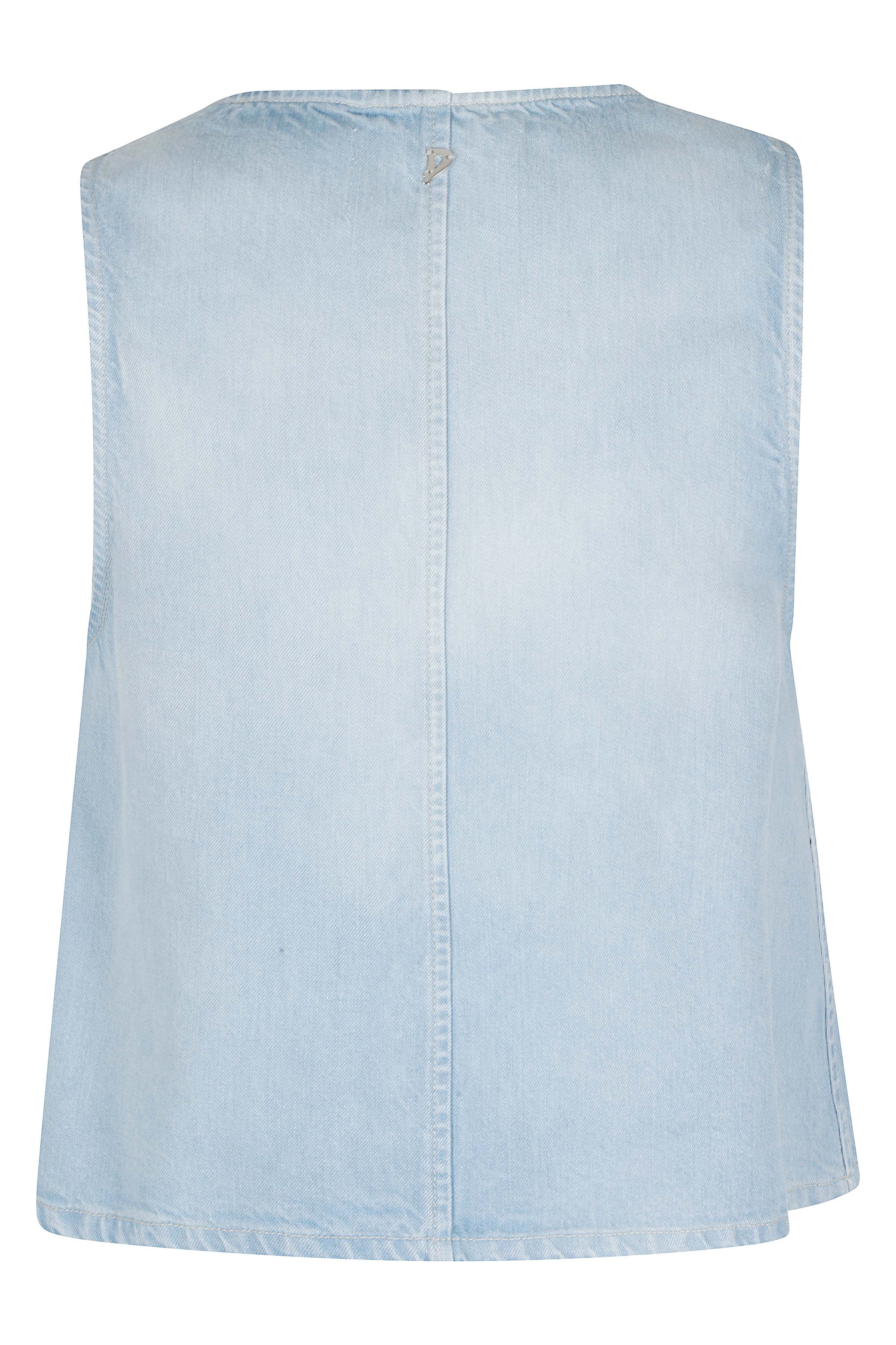 Top In Denim Blue Lyocell