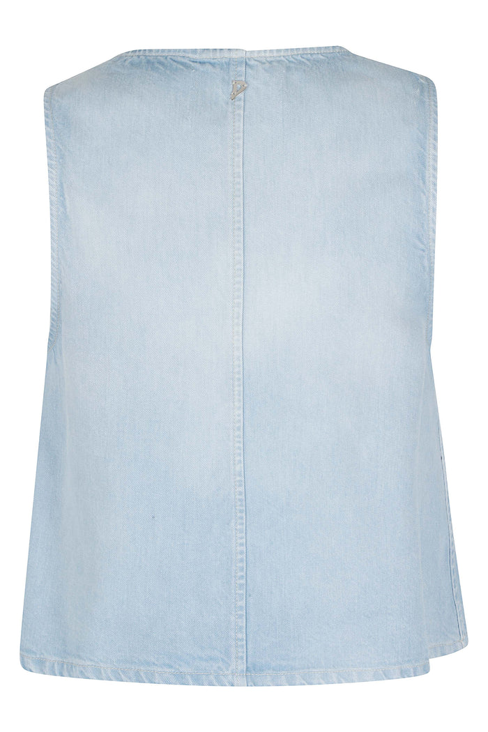 Top In Denim Blue Lyocell