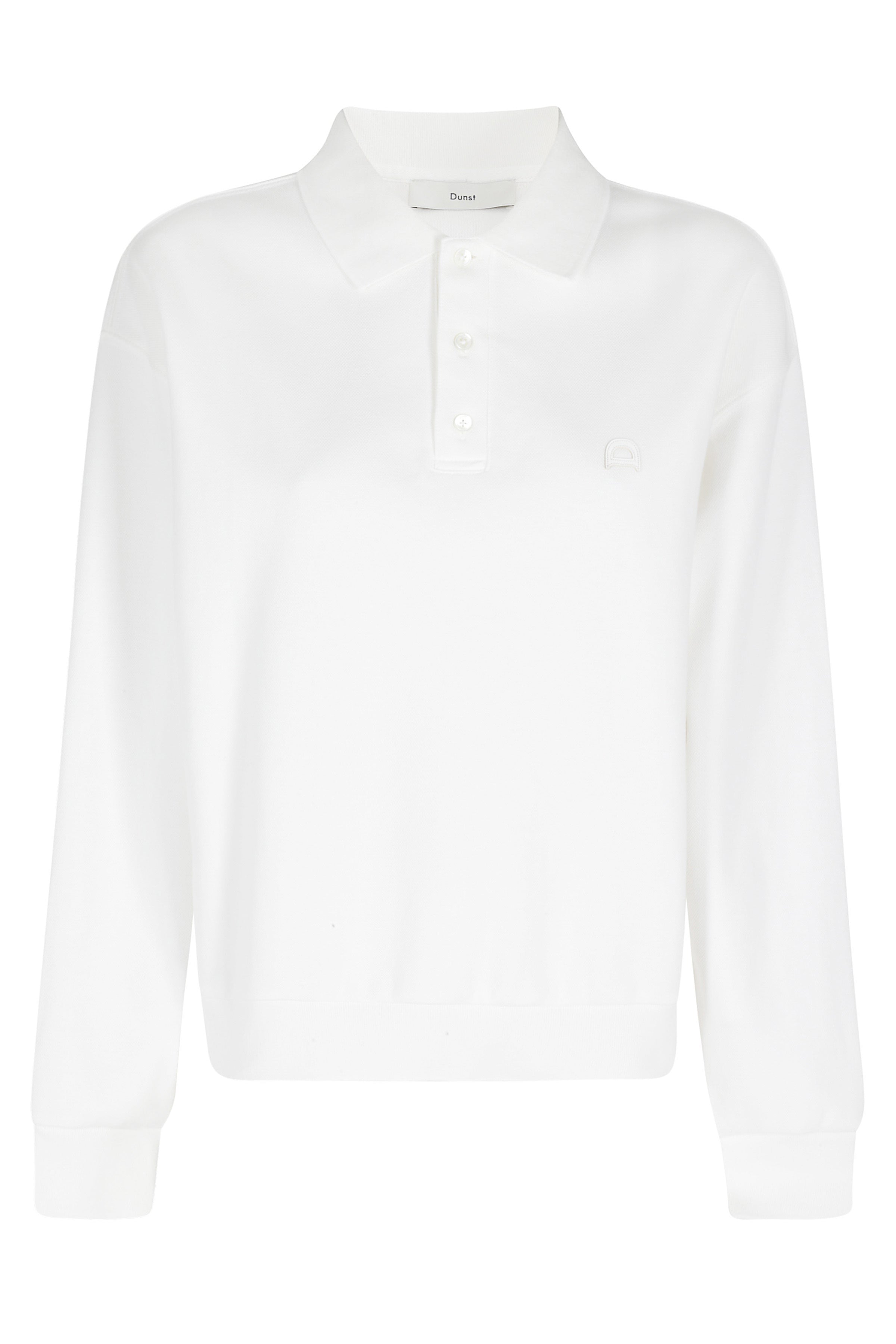 Logo Collared White Polo