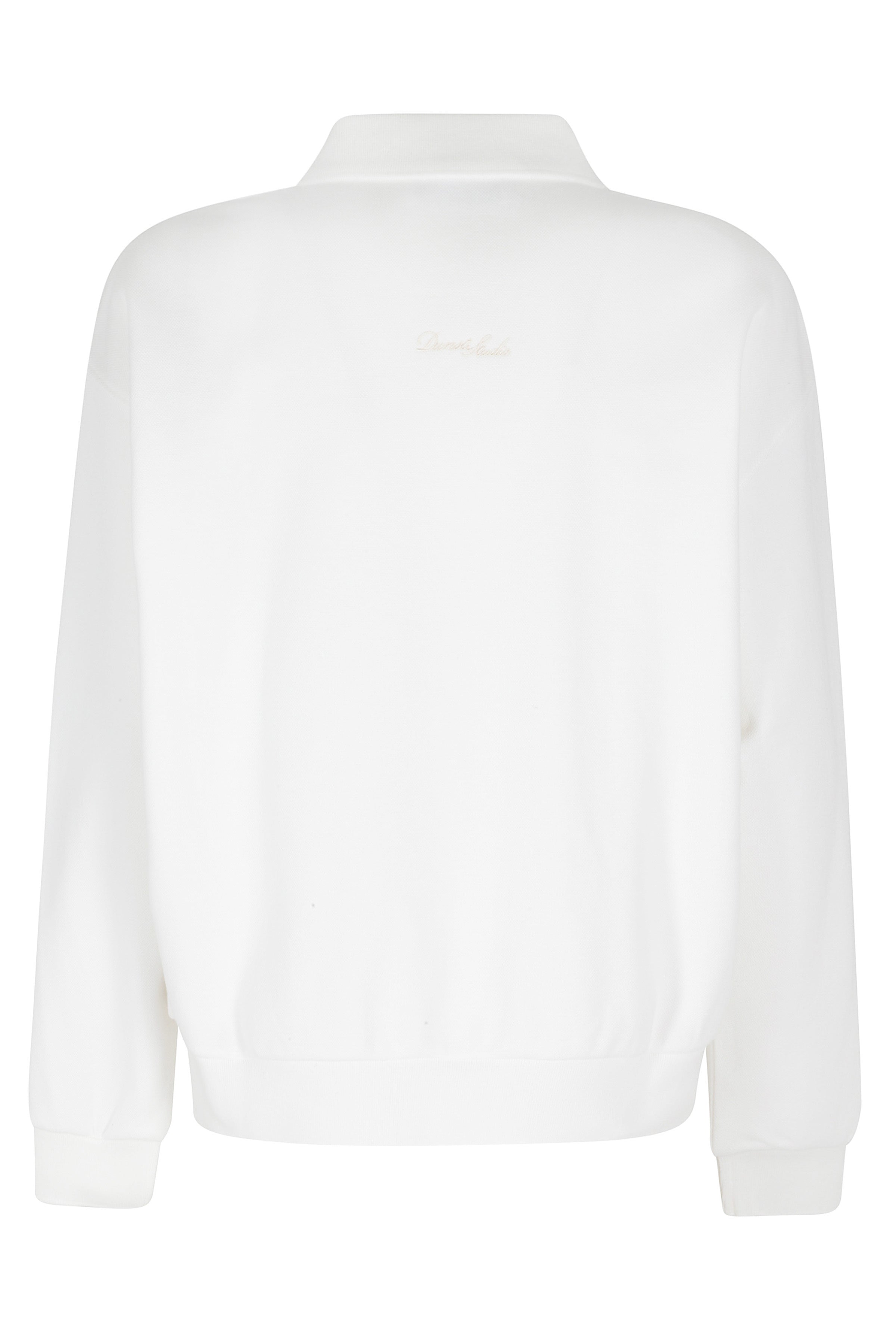 Logo Collared White Polo