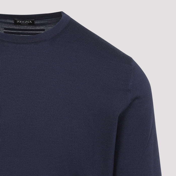 Sweater Blue Cashmere Mulberry Silk