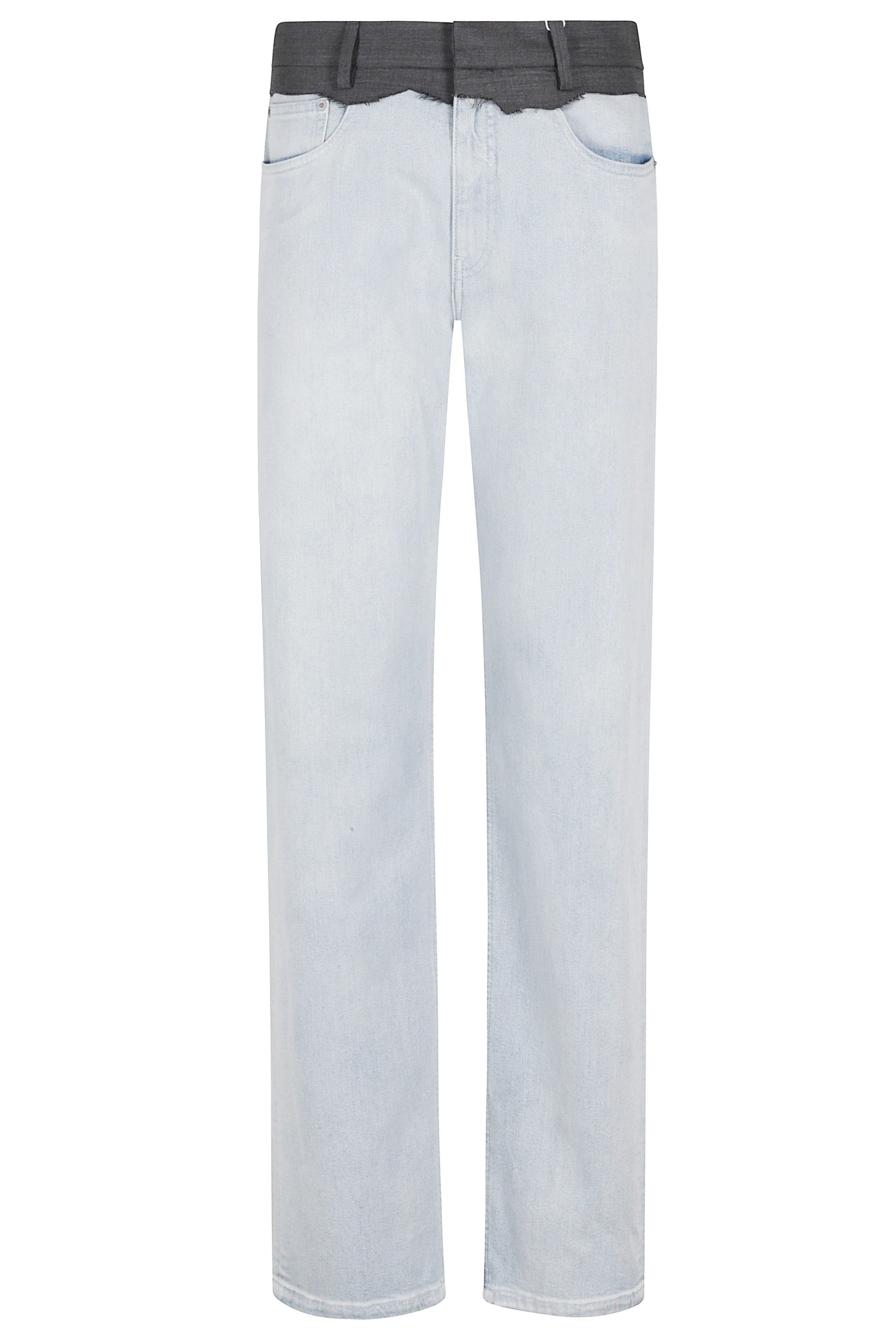 Pants 5 Pockets Blue Cotone Elastan Pantaloni