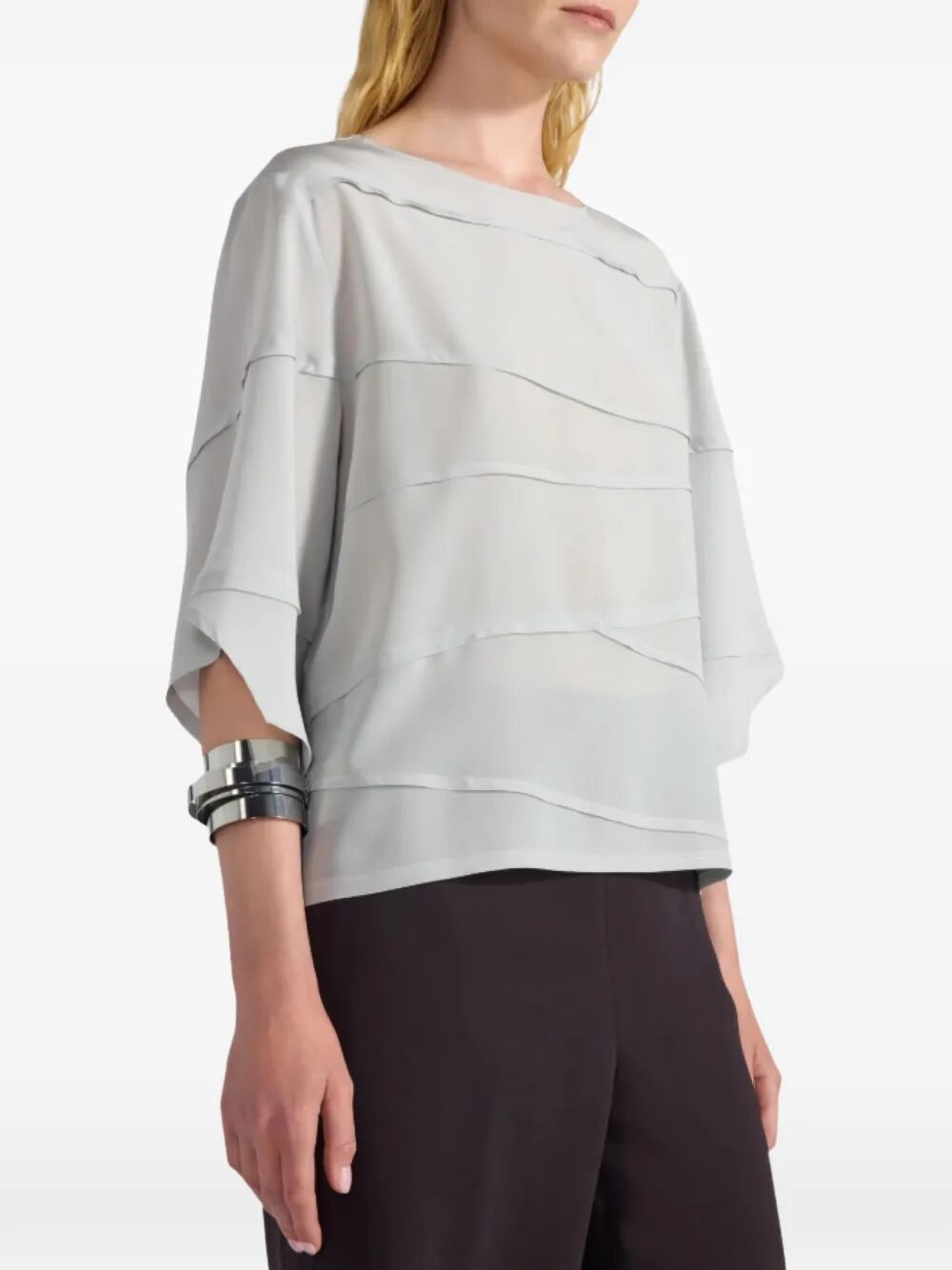 Blusa Iris Grey Tops