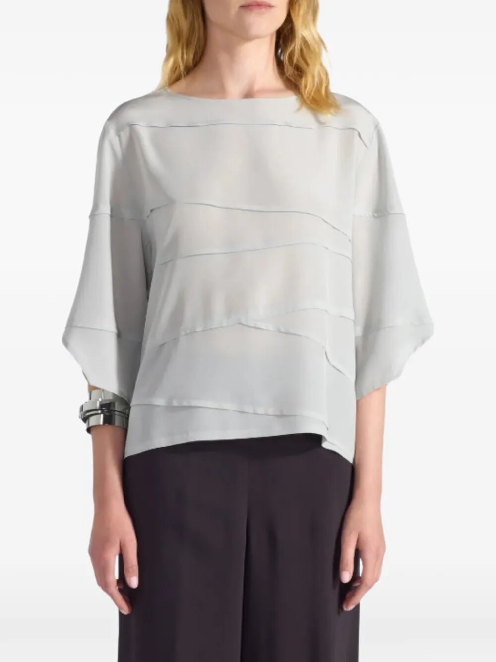Blusa Iris Grey Tops