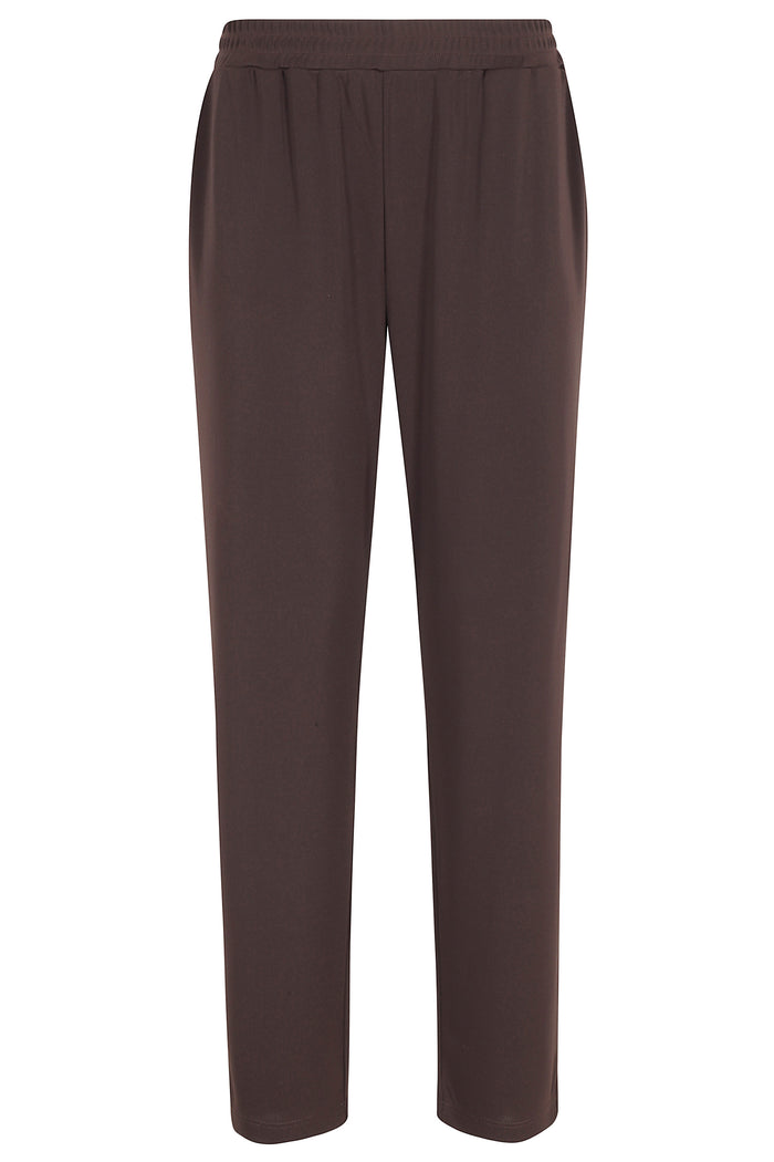 Pantalone Brown Poliestere Elastane Pantaloni