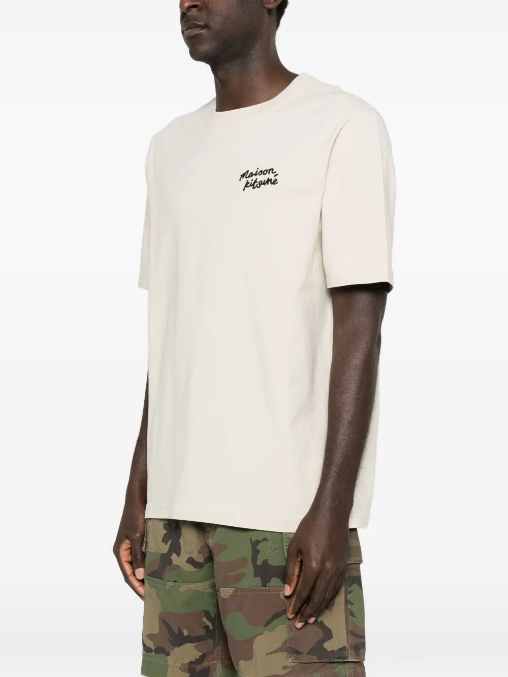 Maison Kitsuné Handwriting Comfort Tee-shirt Brown Organic Cotton Tshirt