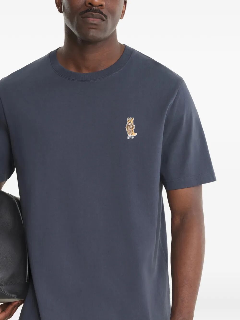 Dressed Fox Comfort Tee-shirt Blue Organic Cotton Tshirt