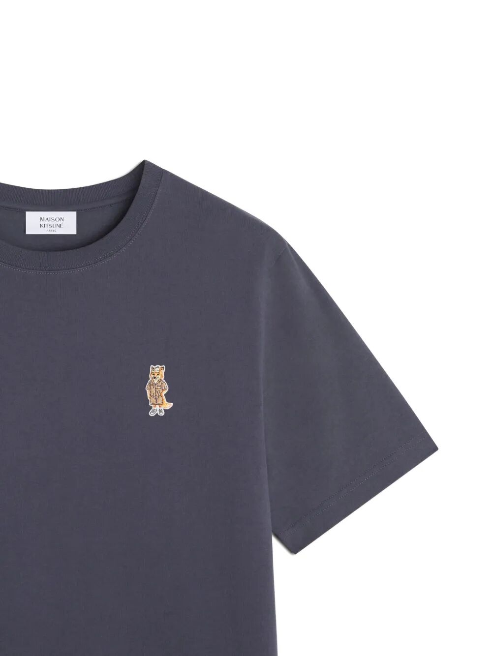 Dressed Fox Comfort Tee-shirt Blue Organic Cotton Tshirt