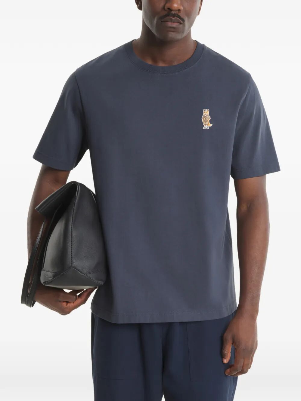 Dressed Fox Comfort Tee-shirt Blue Organic Cotton Tshirt