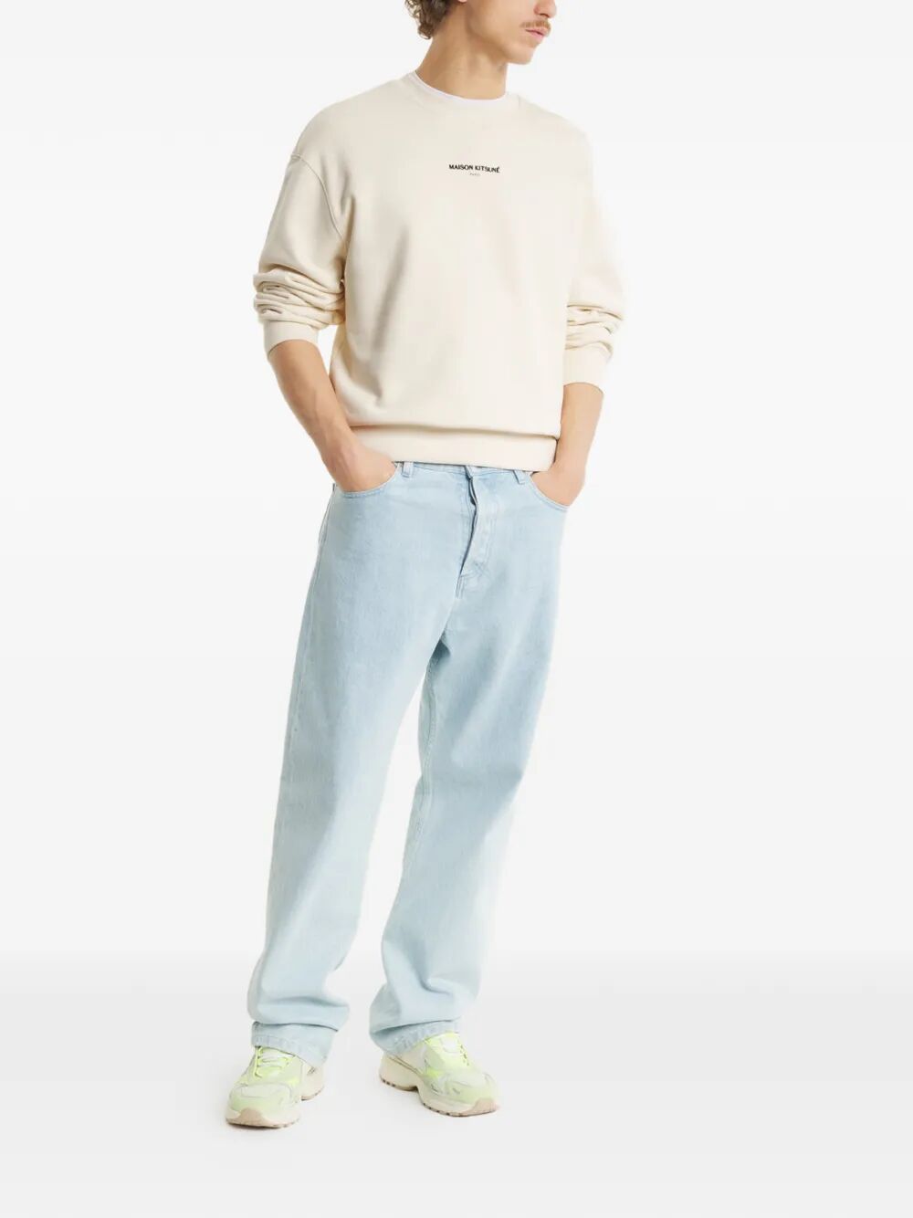 Maison Kitsuné Paris Comfort Sweatshirt Brown Organic Cotton