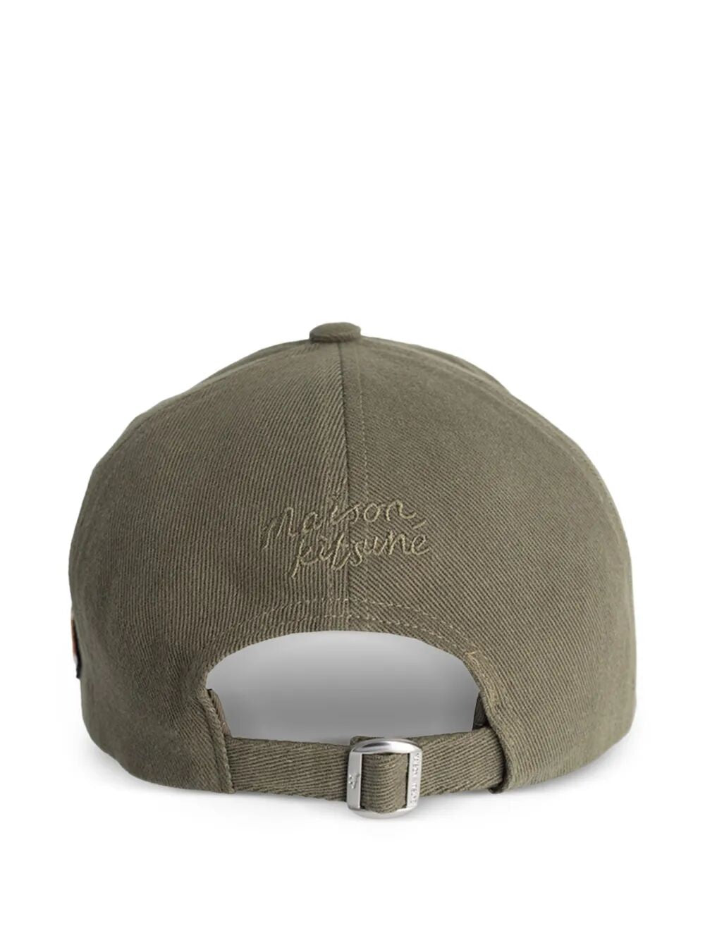 Double Fox Head Faded Cap Green Cotton Hat