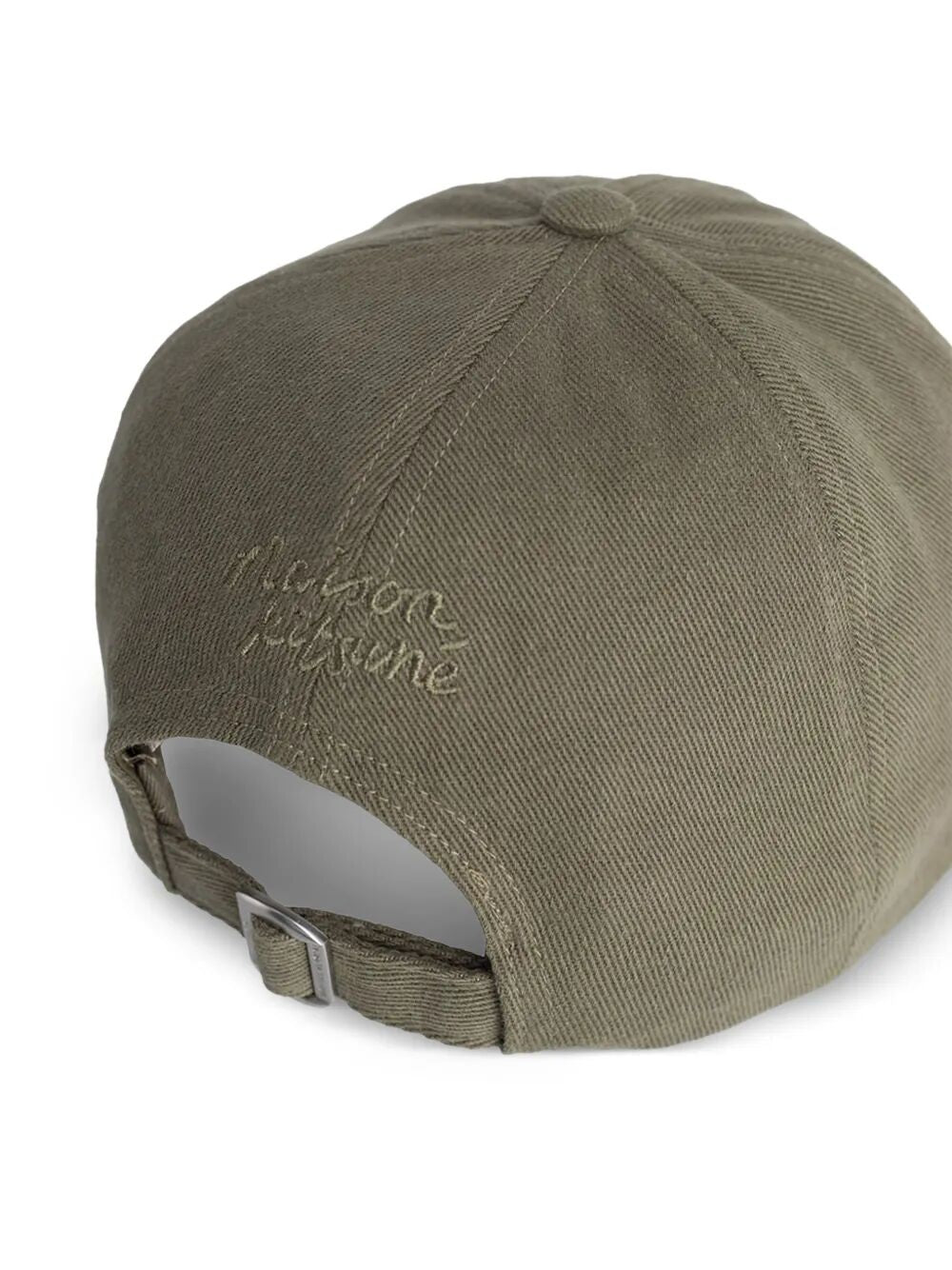 Double Fox Head Faded Cap Green Cotton Hat