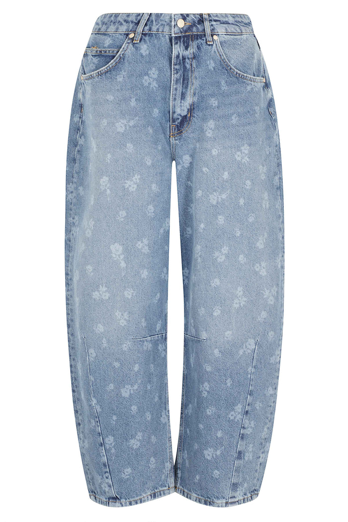 Jo1 Barrel Leg Jeans Blue