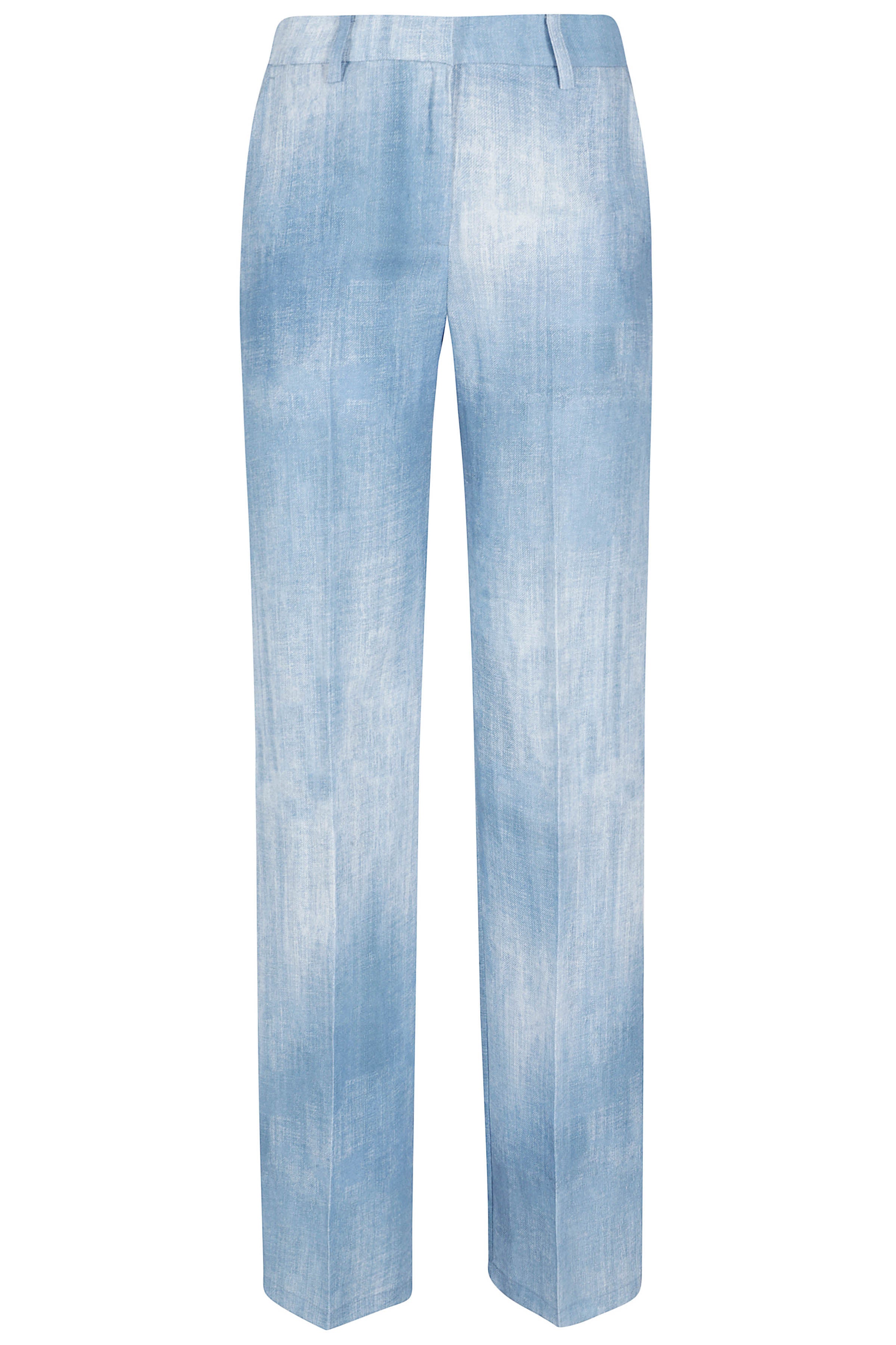 Pantalone Blue Viscosa Lino Pantaloni