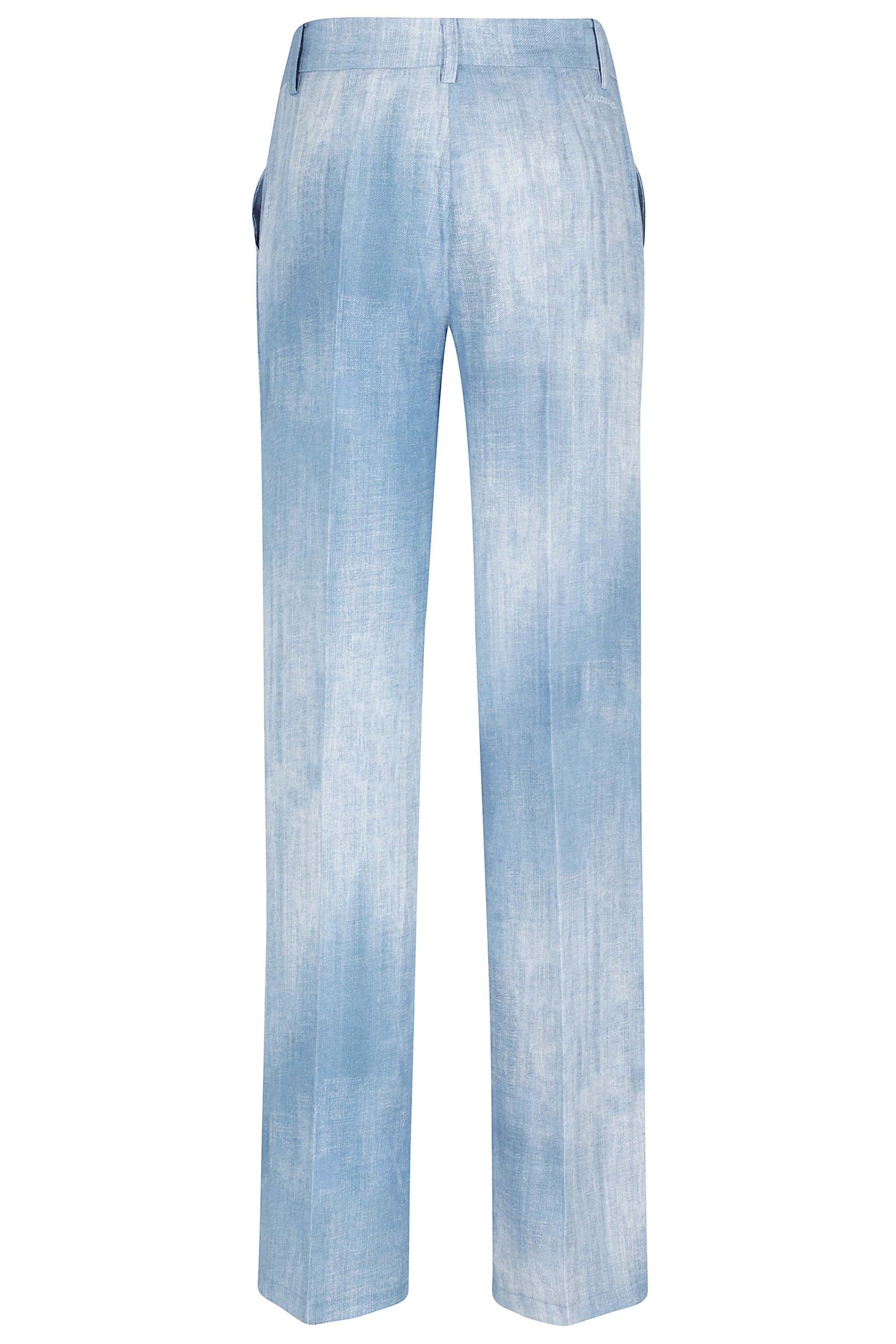 Pantalone Blue Viscosa Lino Pantaloni