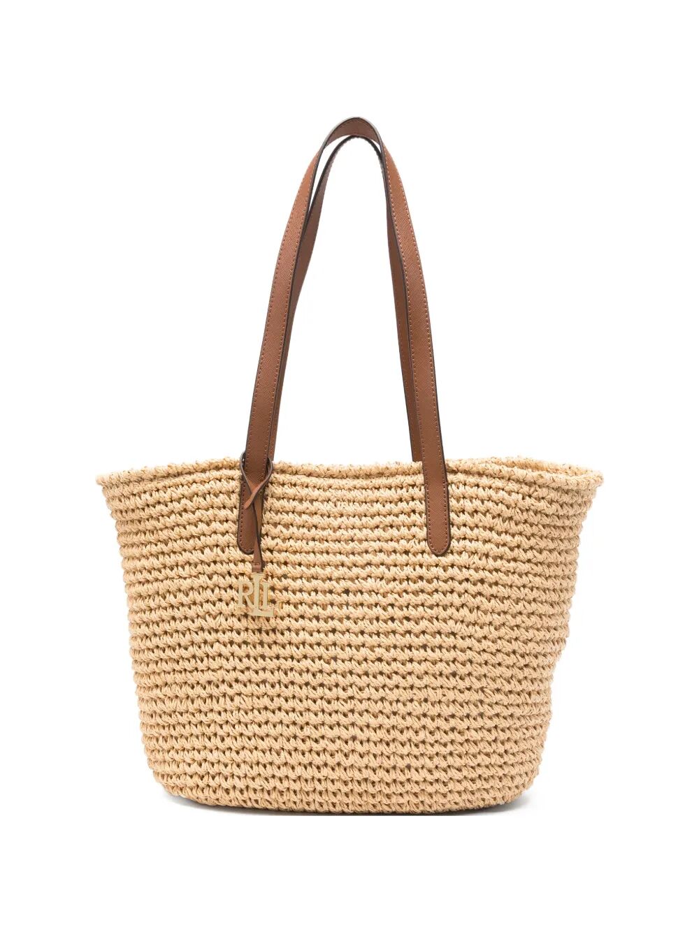 Lainey Lg Tt Tote Large Brown Paper Straw Bag
