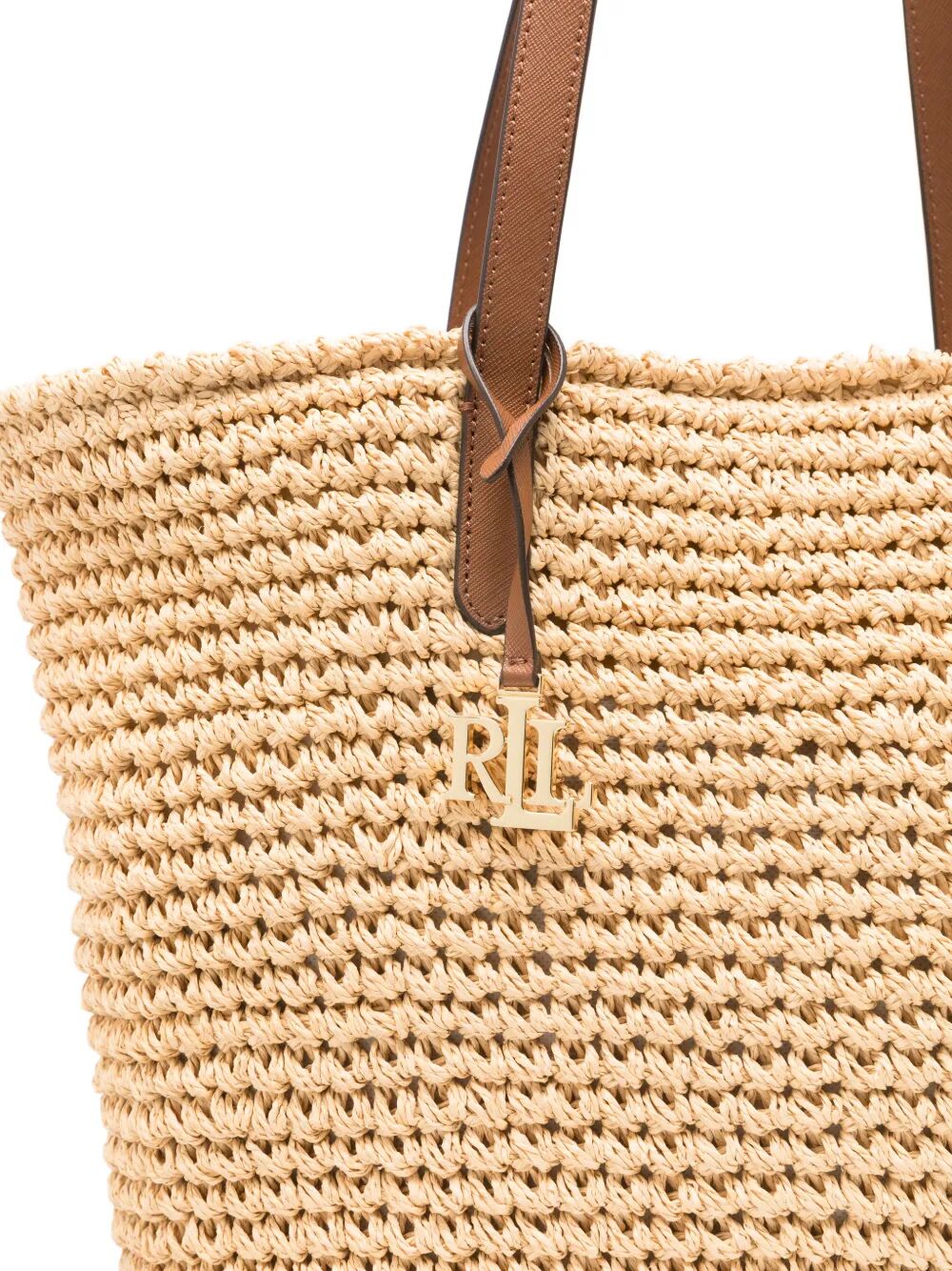 Lainey Lg Tt Tote Large Brown Paper Straw Bag