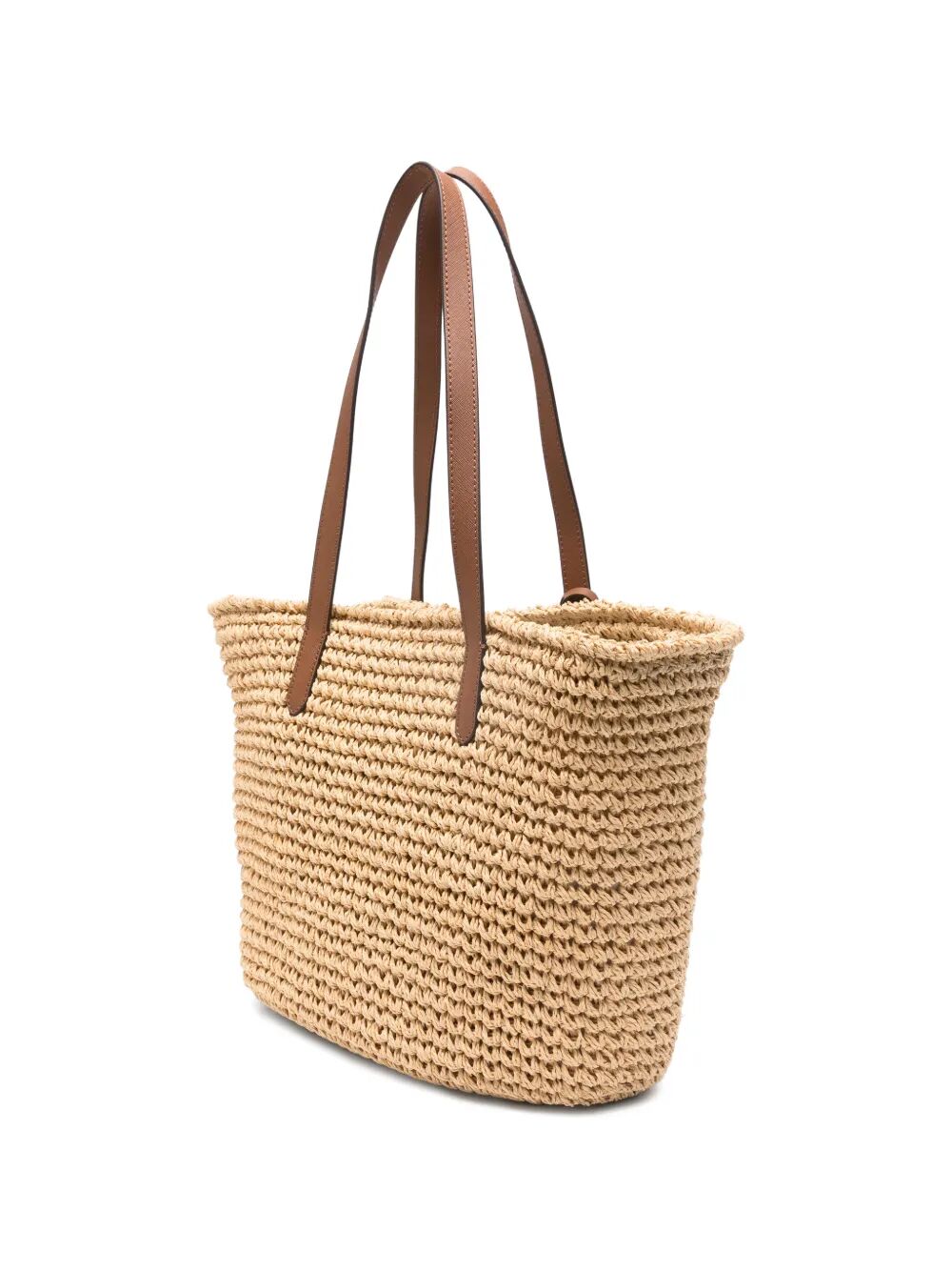 Lainey Lg Tt Tote Large Brown Paper Straw Bag
