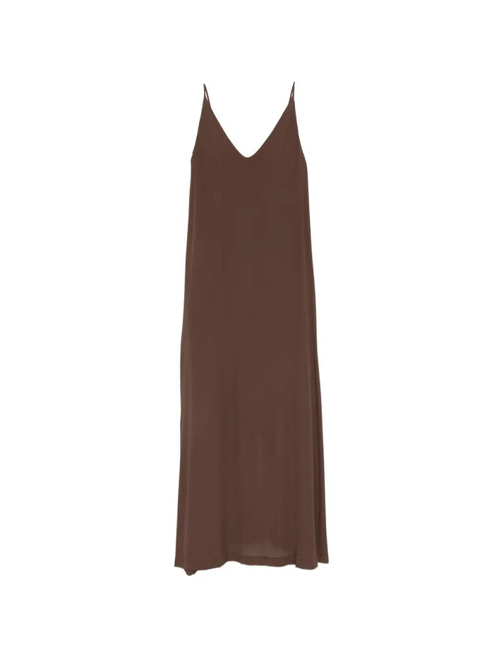 V Neck Dress Brown