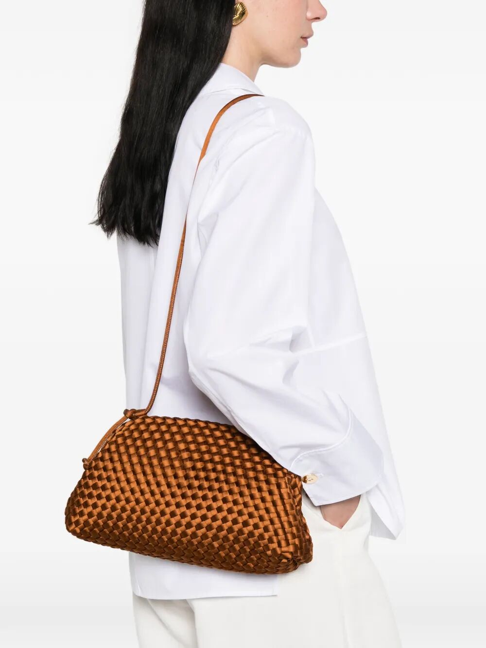 Pouch Brown Polyester Bag