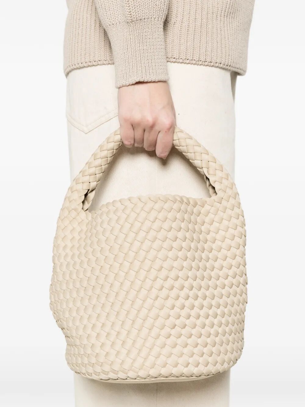 Basket Brown Polyester Bag