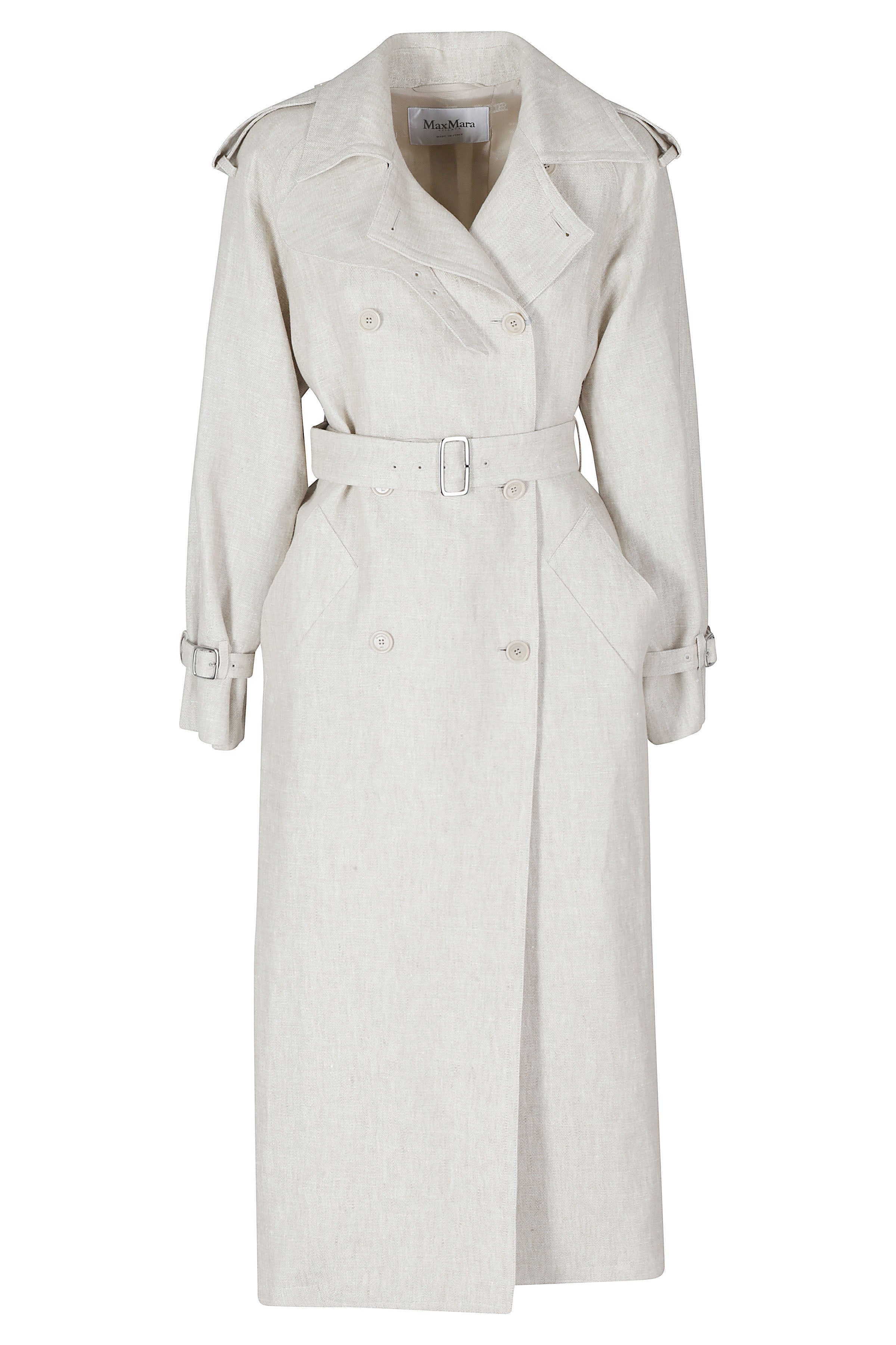 Pedaggi Brown Lino Trench