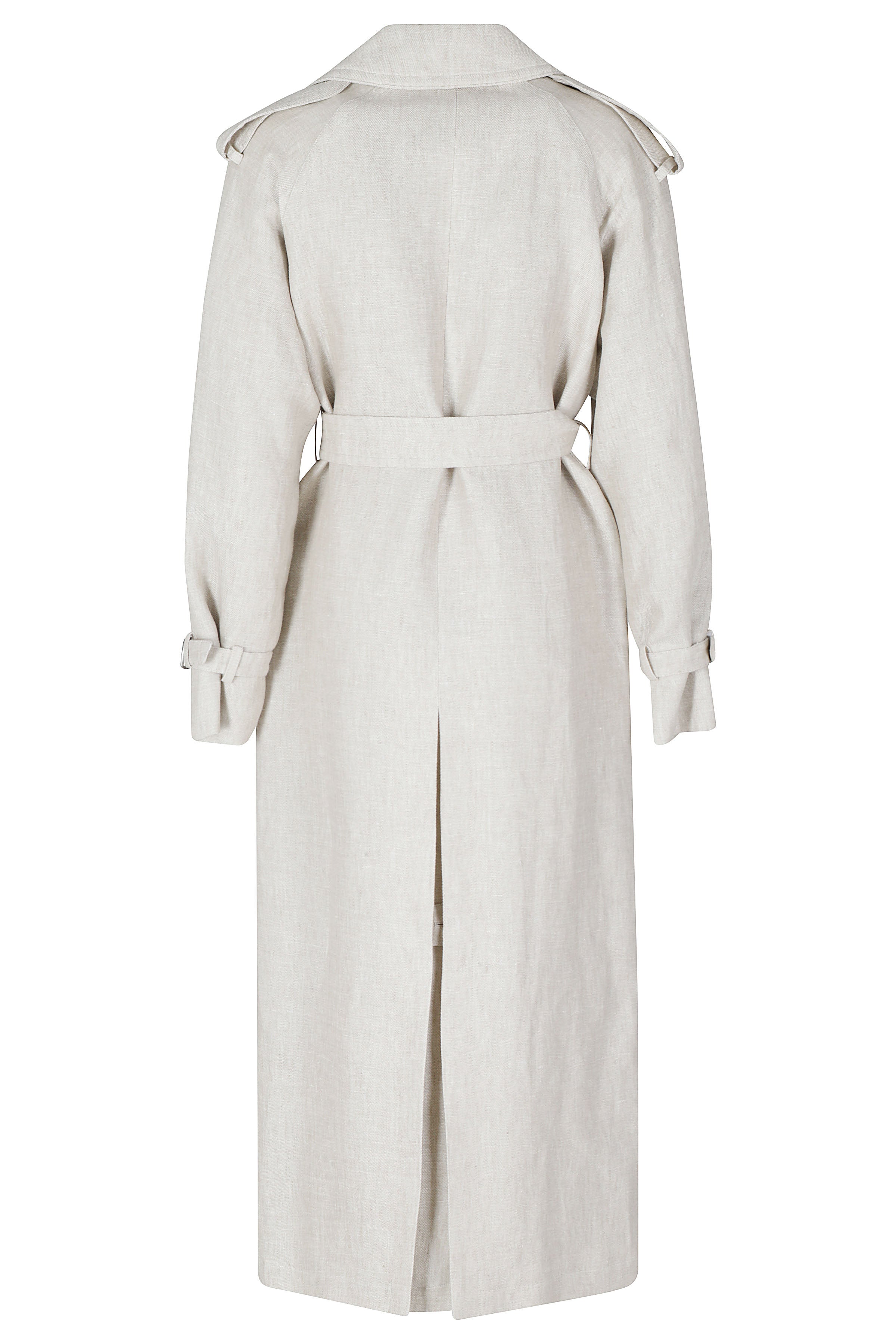 Pedaggi Brown Lino Trench