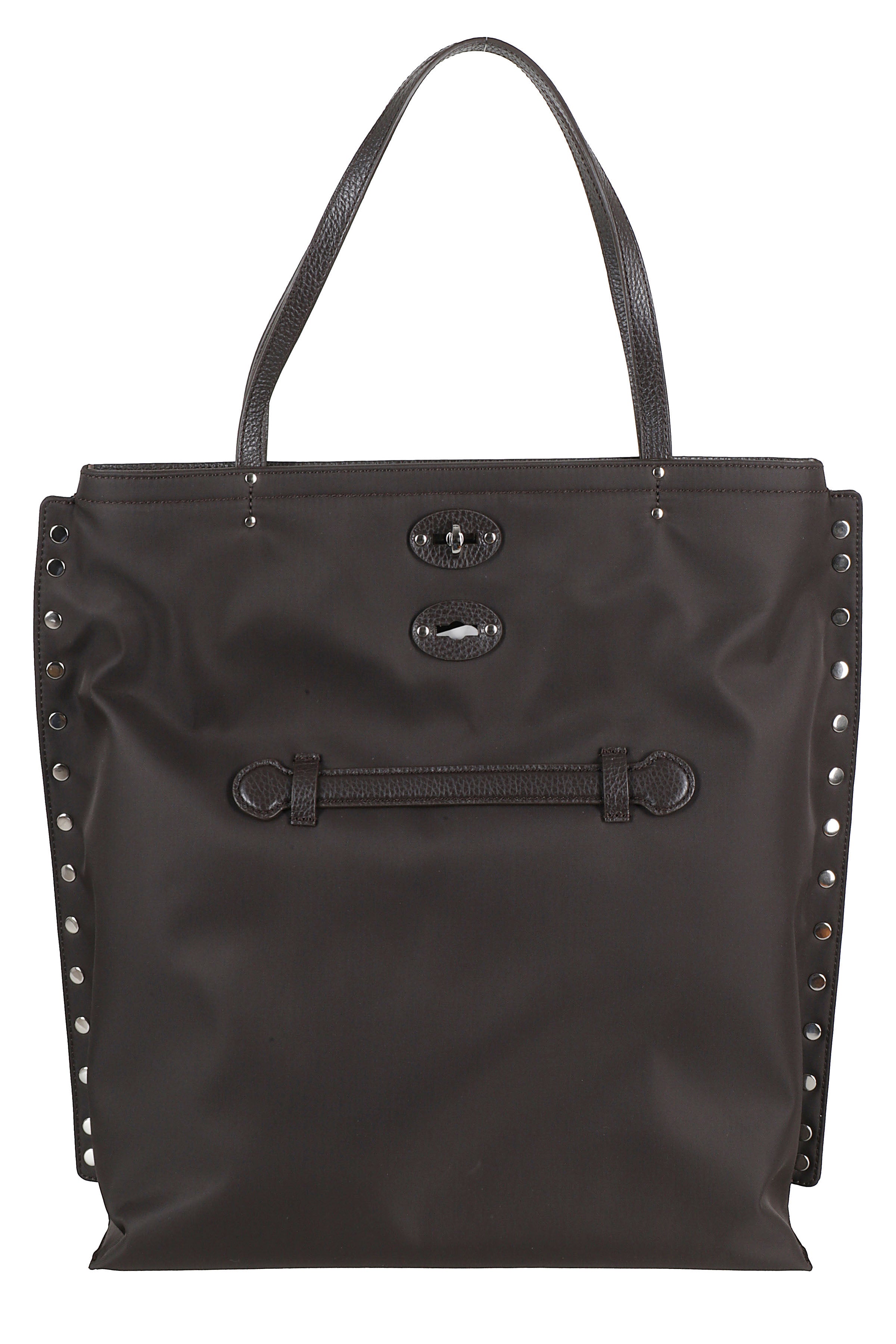 A Spasso Rimboccata Brown Nylon Polyurethane Borsa