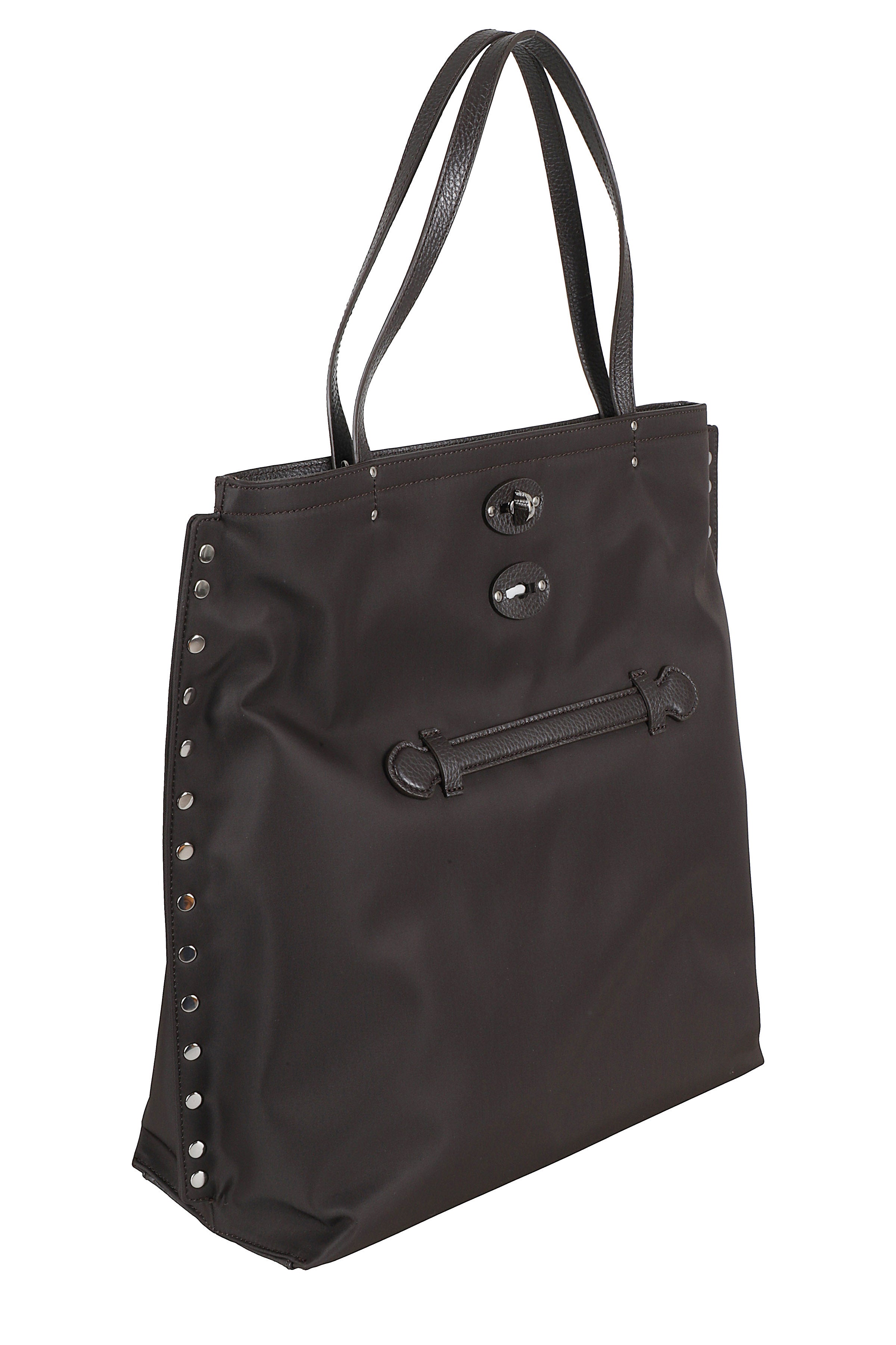 A Spasso Rimboccata Brown Nylon Polyurethane Borsa