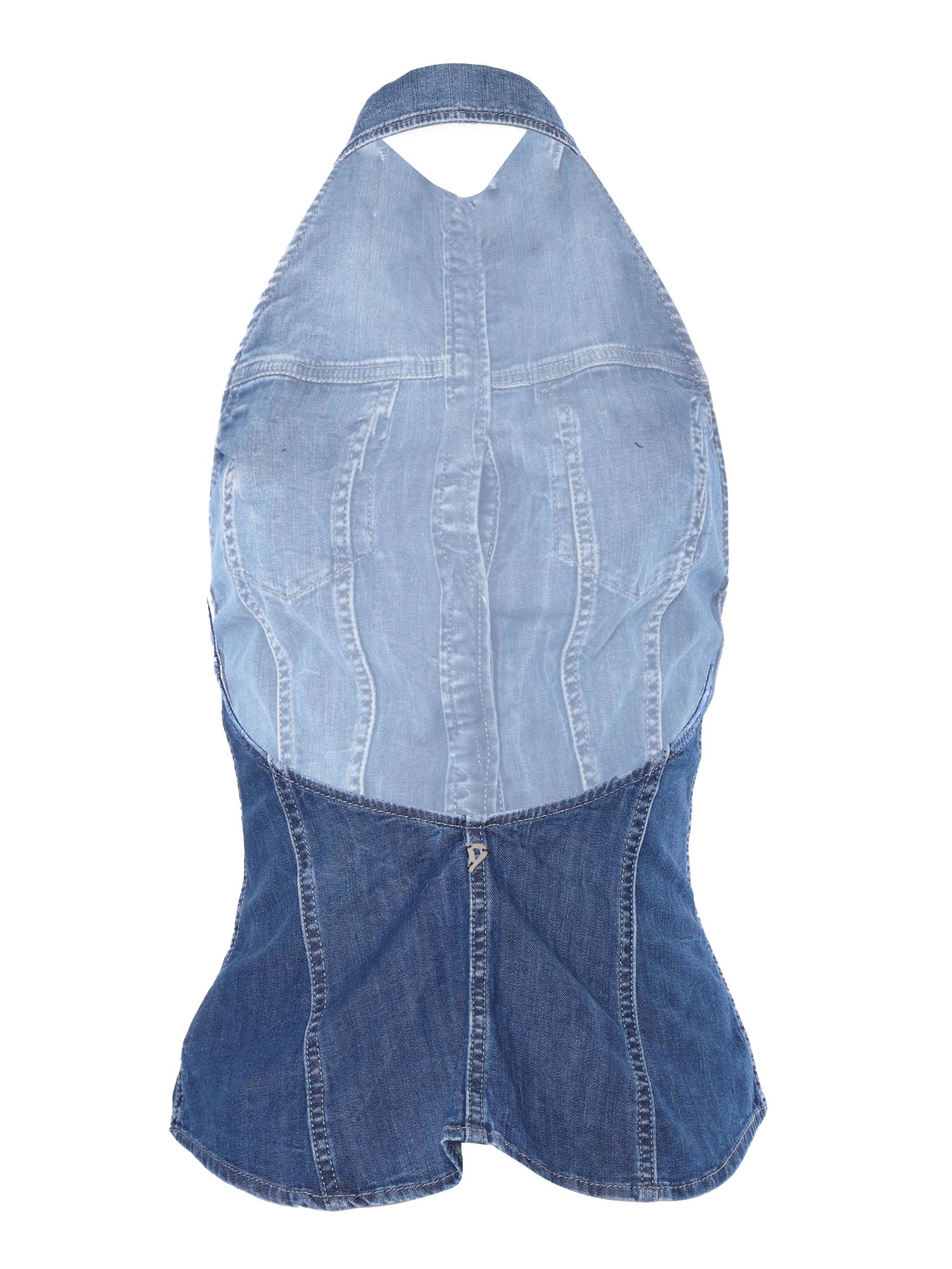 Denim top Blue Cotton Elastane Shirt