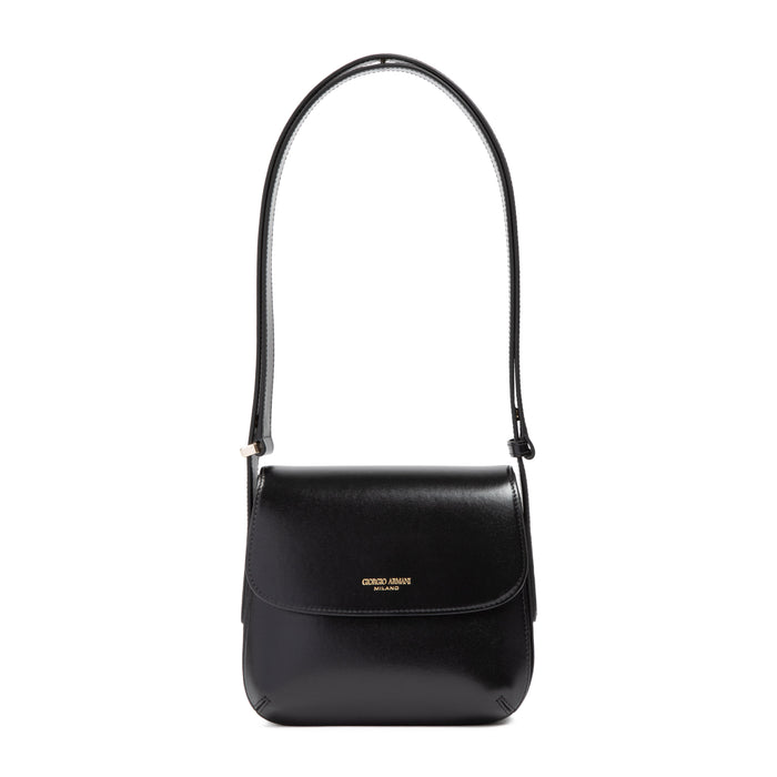 La Prima Small Shoulder Bag Black Bovine Leather