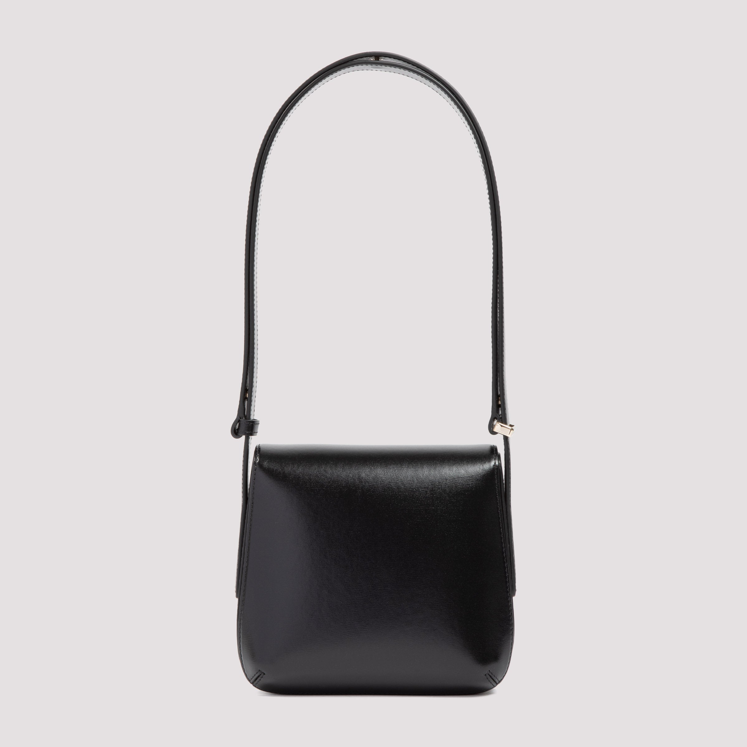 La Prima Small Shoulder Bag Black Bovine Leather
