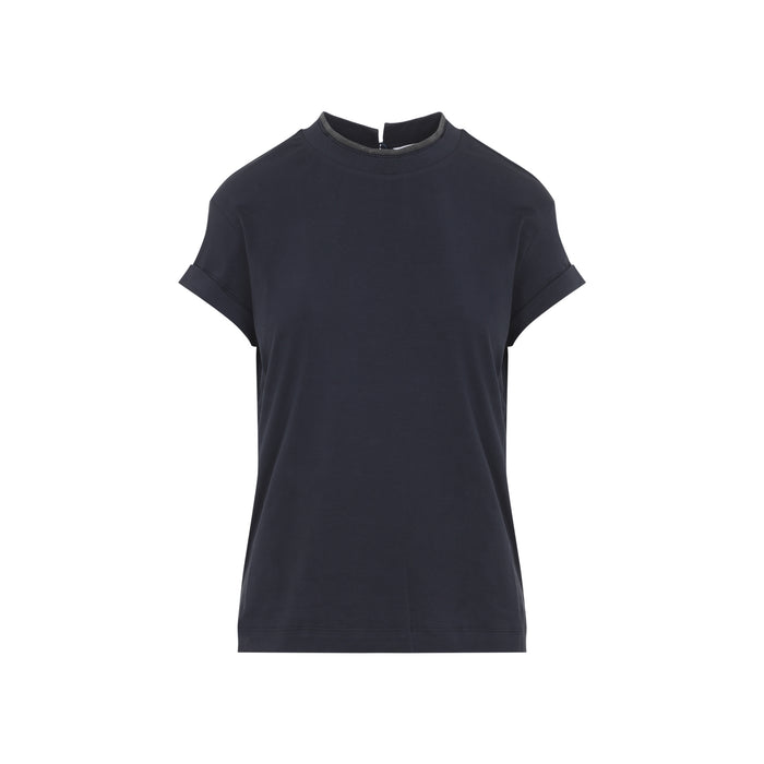 T-shirt Blue Cotton Elastane Tshirt