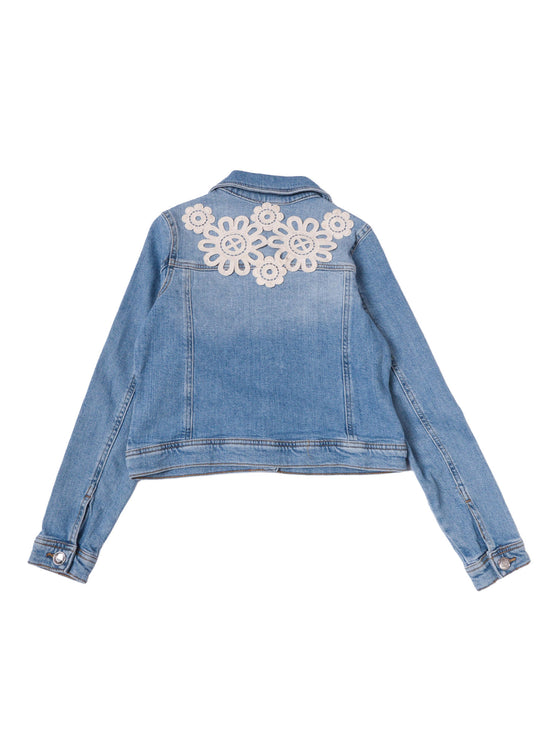 Jacket Blue Cotton Elastane