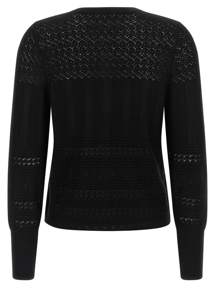 Trio cardigan Black Wool Cashmere Sweater, Cardigans