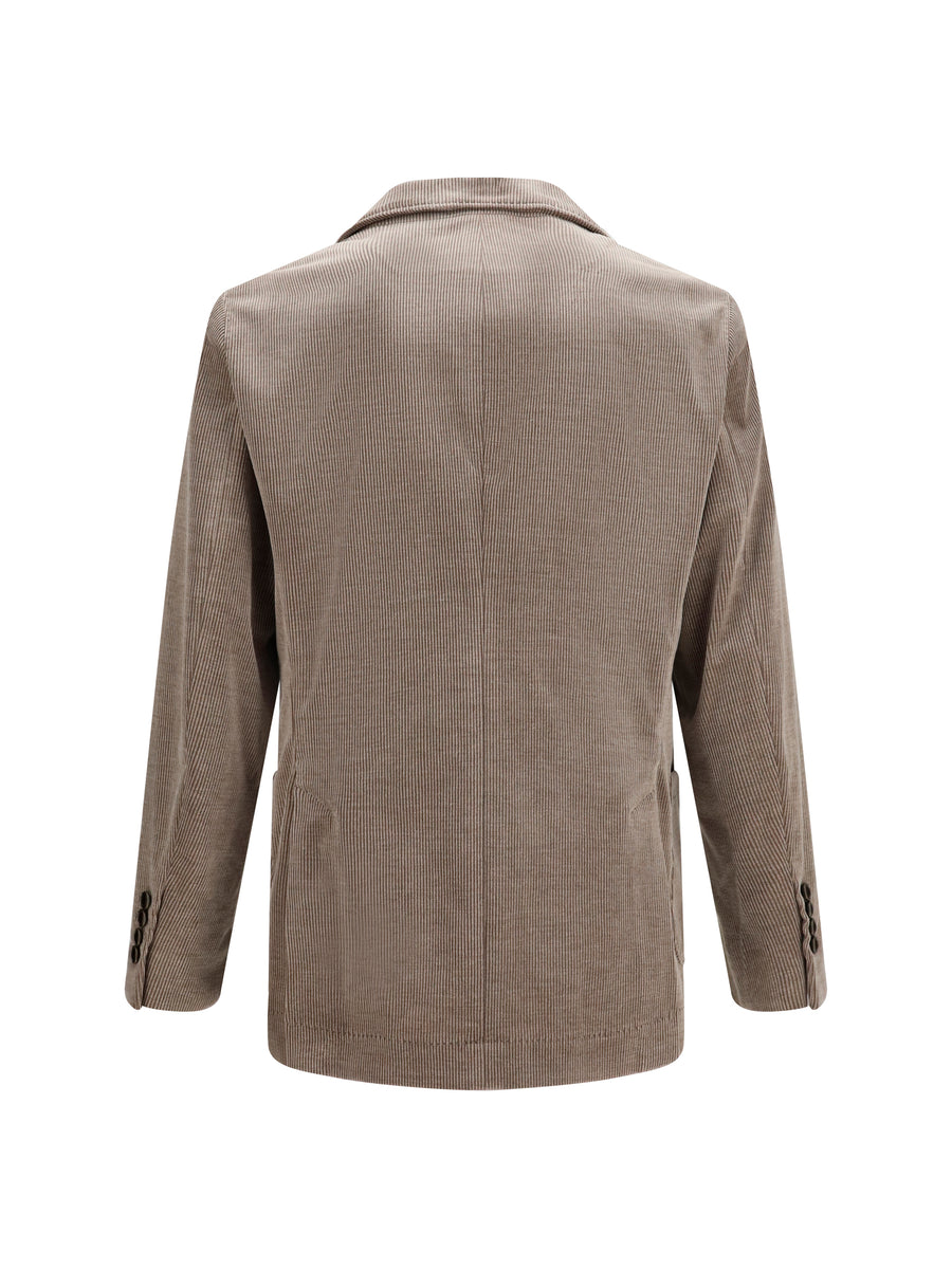 Jacket Double-Breasted Corduroy Granite Cotton