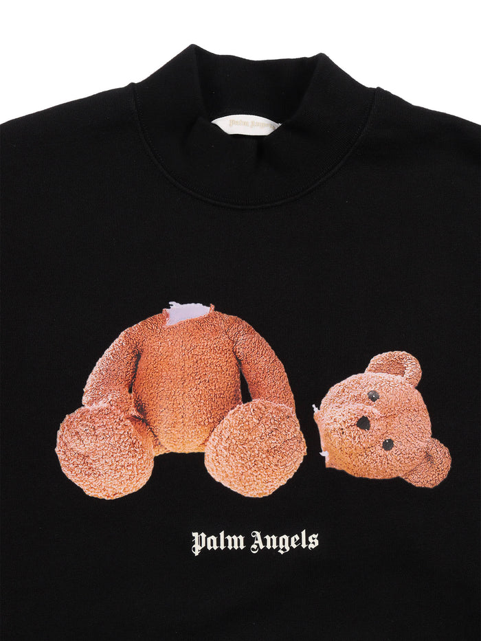 Palm Angels Bear Crewneck Black Brown Sweatshirt