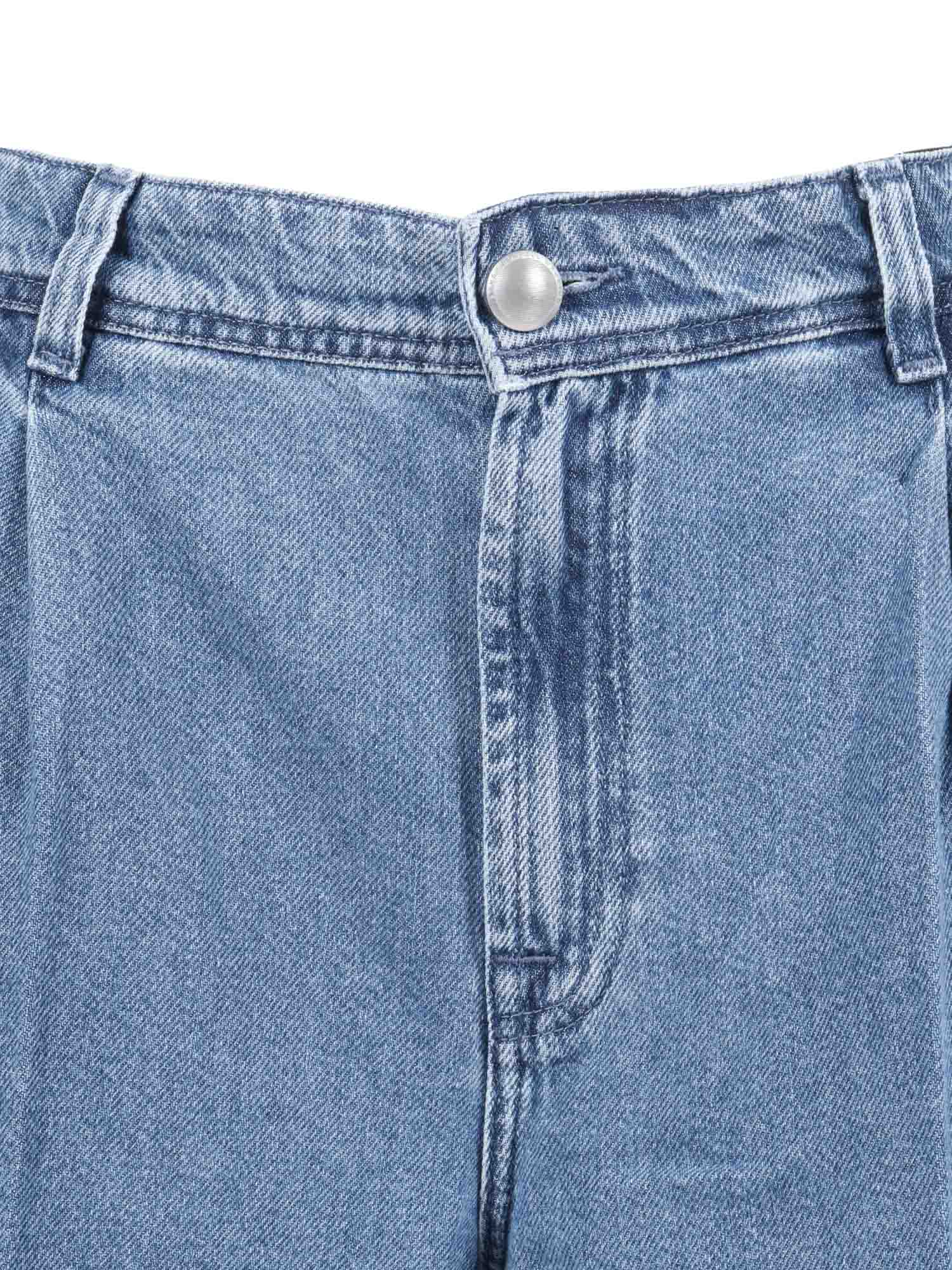 Pleated Trouser Hilo Blue Cotton Lyocell Jean