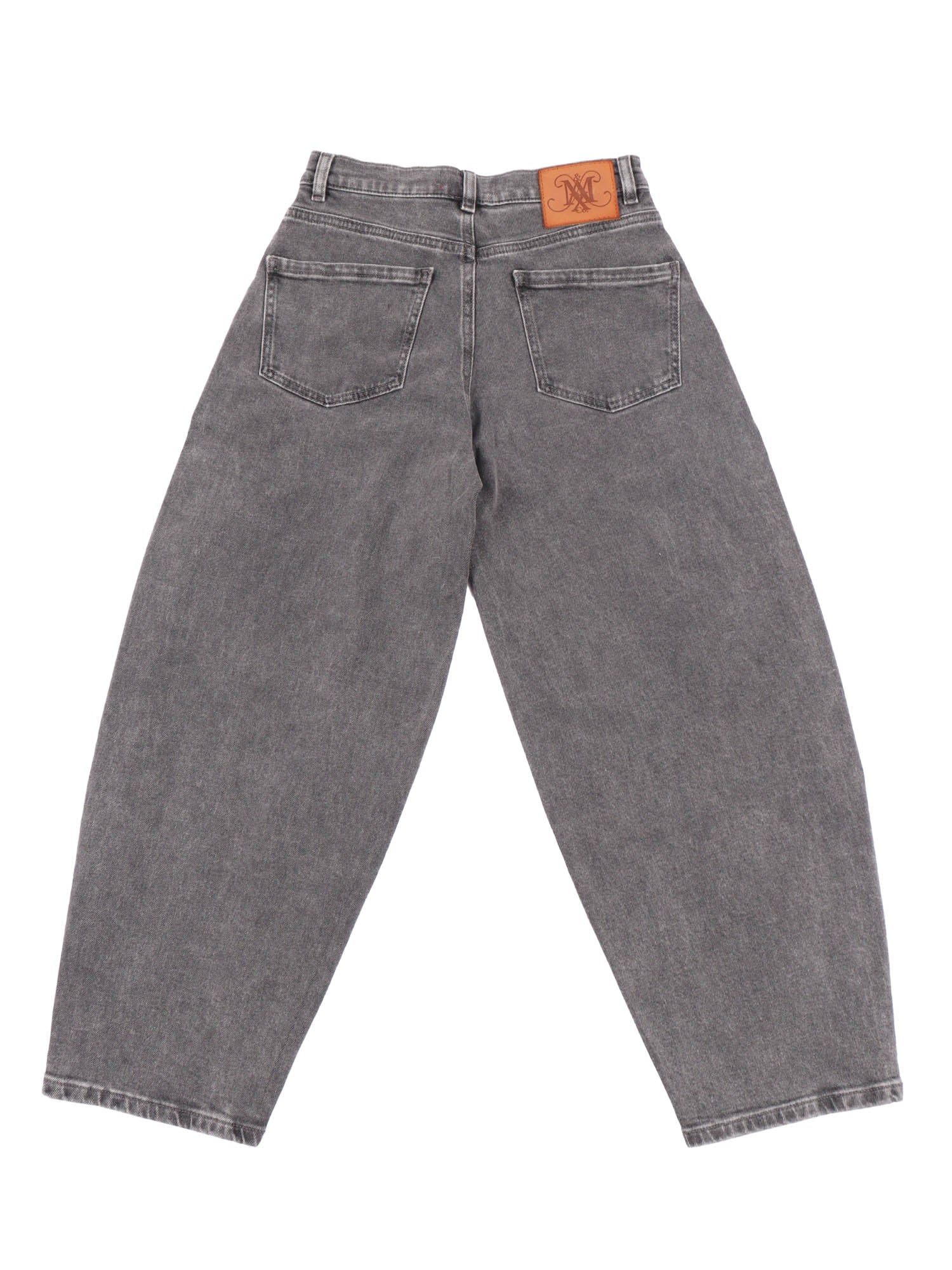 5 pockets Grey Cotton Elastane Jean