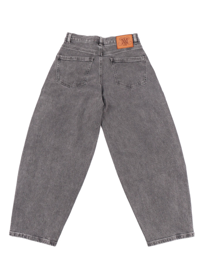 5 pockets Grey Cotton Elastane Jean