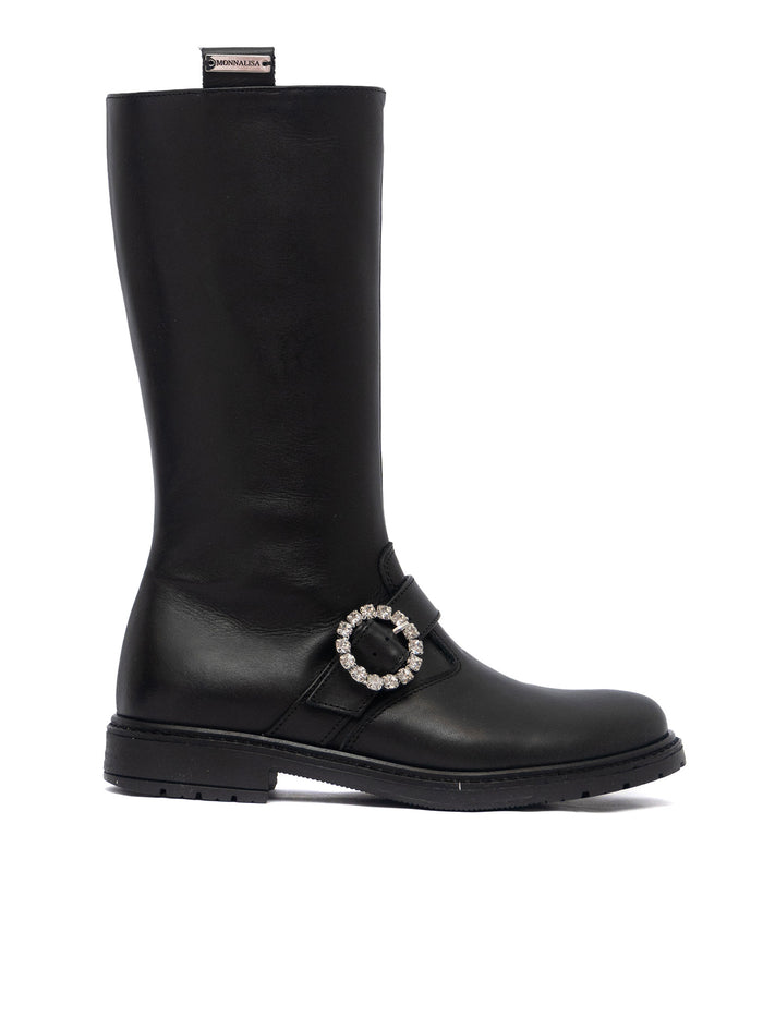 HIGH BOOTS Black Leather